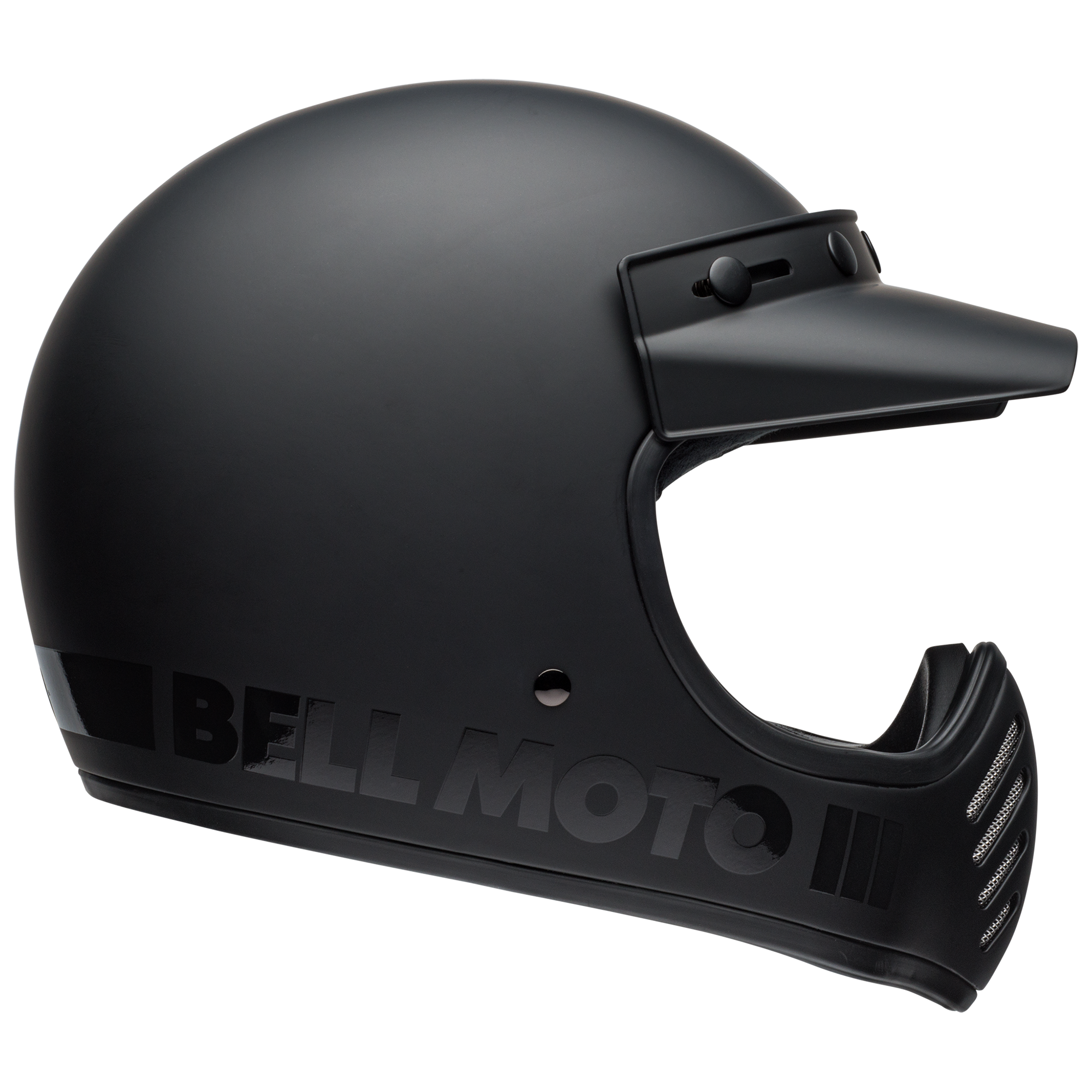 Bell Moto 3 Retro Helmet - Classic Matt Black – Mega Motorcycles