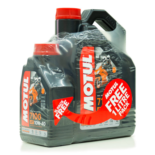 Motul 7100 10W40 4T Promo Pack 4 x 4 Litres + 1 Litre