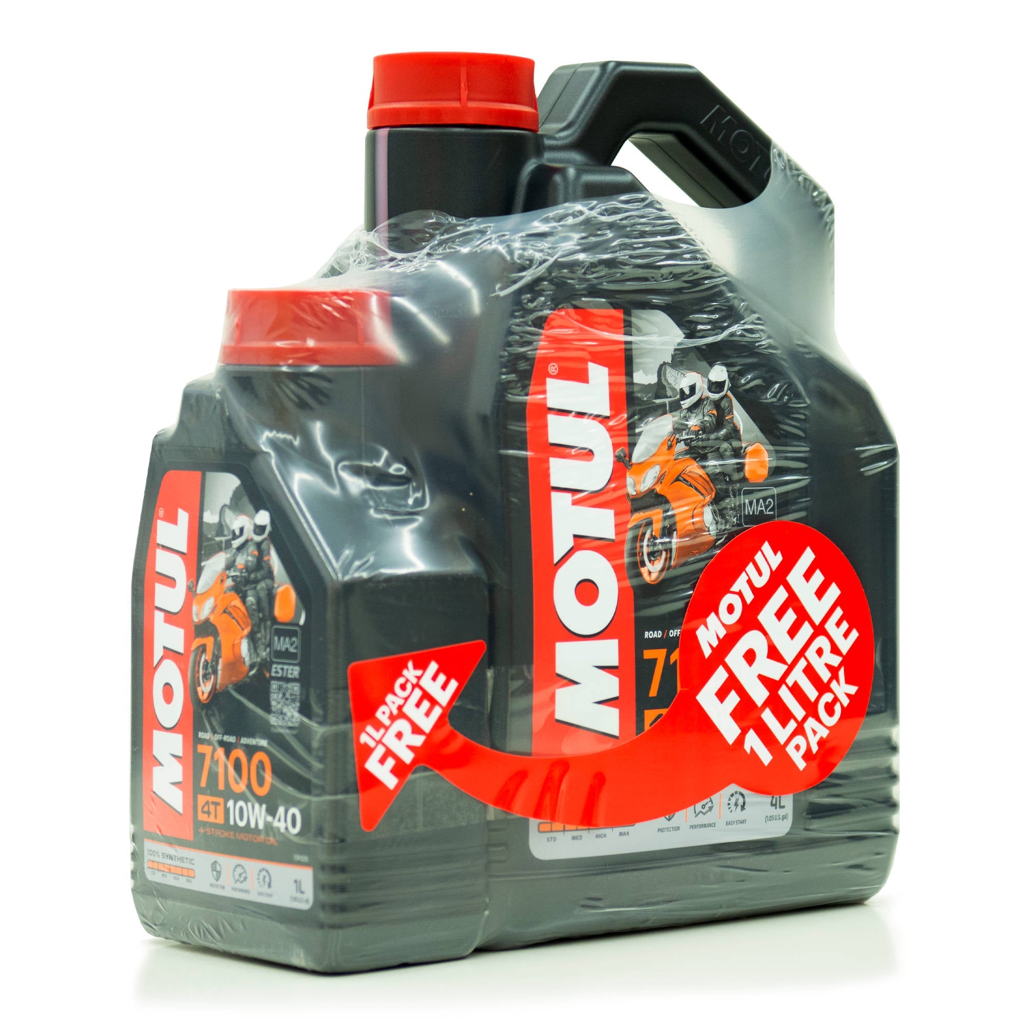 Motul 7100 10W40 4T Promo Pack 4 x 4 Litres + 1 Litre