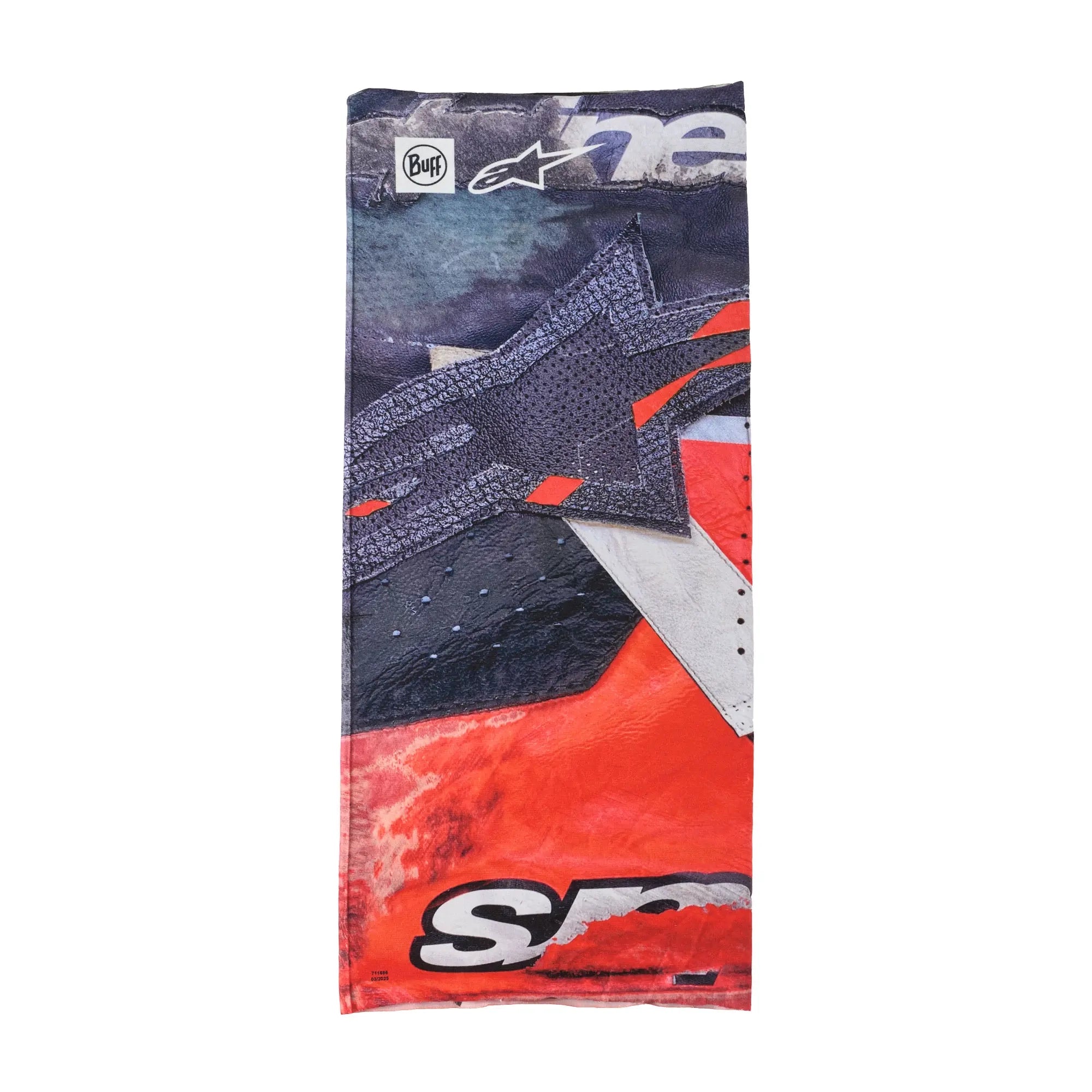 Alpinestars Buff Ignite Neck Tube - Black Bright Red