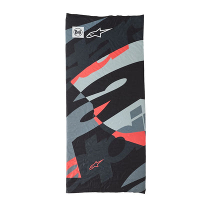 Alpinestars Buff Mogress Neck Tube - Black Camo / Red Fluo