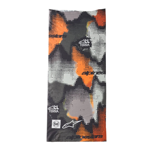 Alpinestars Buff Nazca Neck Tube - Grey Camo Orange Fluo