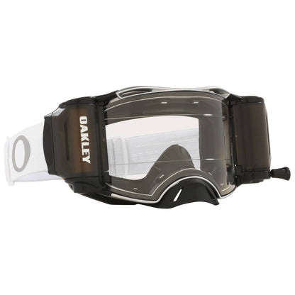Oakley Airbrake Tuff Blocks White Roll Off MX Goggles - Clear Lens