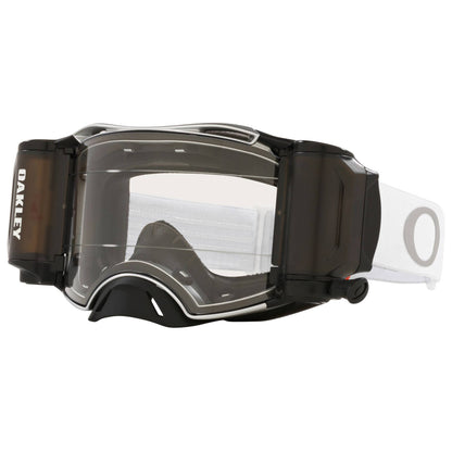 Oakley Airbrake Tuff Blocks White Roll Off MX Goggles - Clear Lens