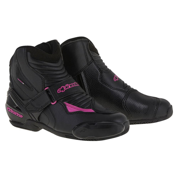 Alpinestars Stella SMX 1 R Women's Short Boots - Black / Fuchsia