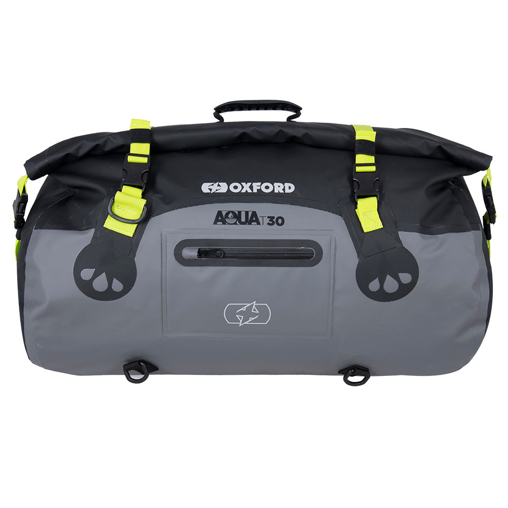Oxford Aqua T-30 Roll Bag- Black / Grey / Fluo