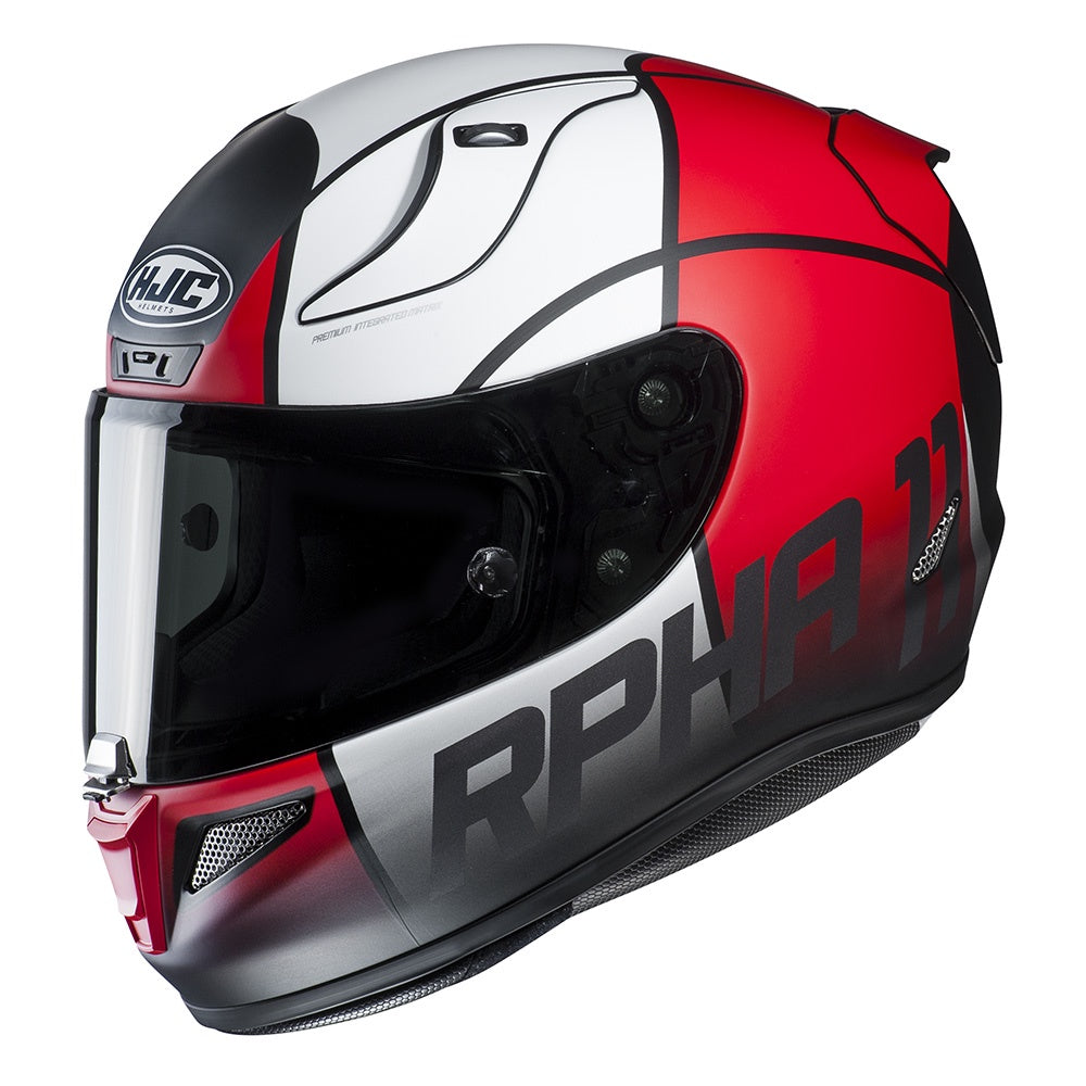 HJC RPHA 11 Full Face Helmet Quintain - Red / White - Large