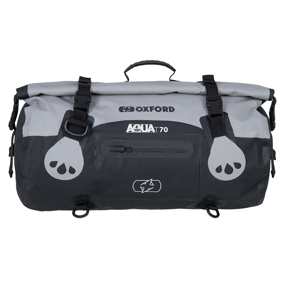 Oxford Aqua T-70 Roll Bag- Grey / Black