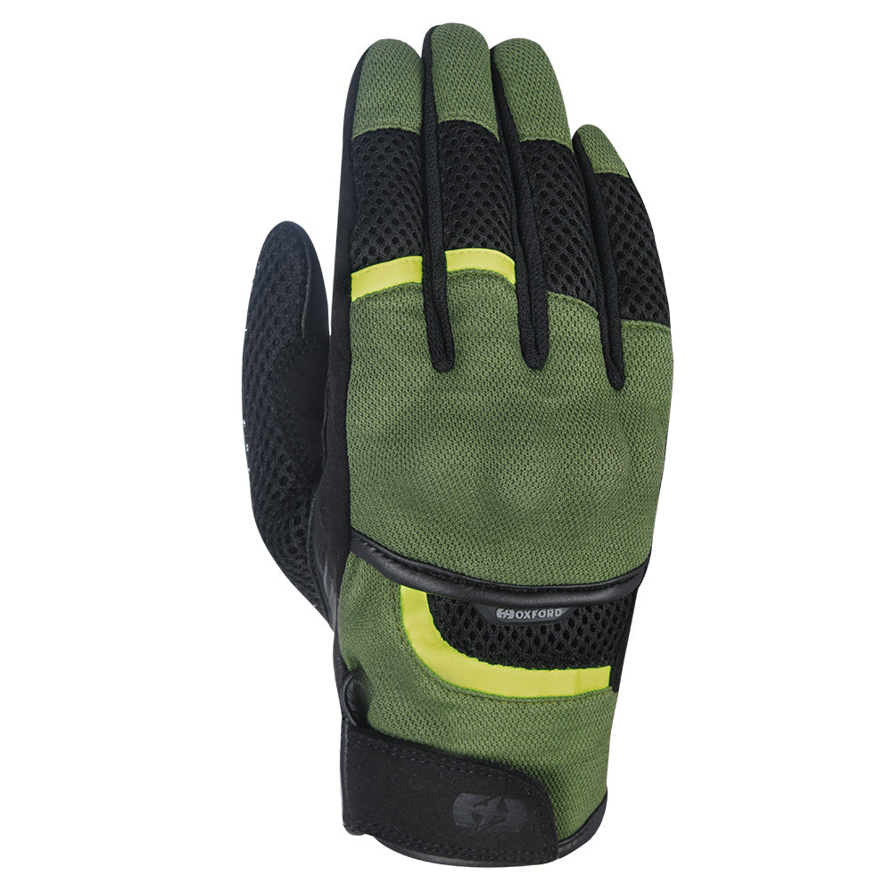 Oxford Brisbane Air Mens Short Summer Gloves - Green / Black