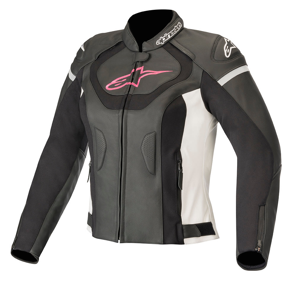 Stella Jaws V3 Leath Jckt Blk/W/Fuchsia