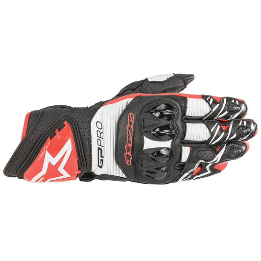 Alpinestars Gp Pro R3 Gloves - Black White / Bright Red