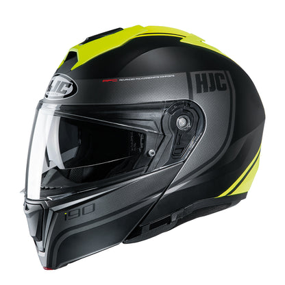 HJC I90 Flip Front Helmet - Davan Yellow
