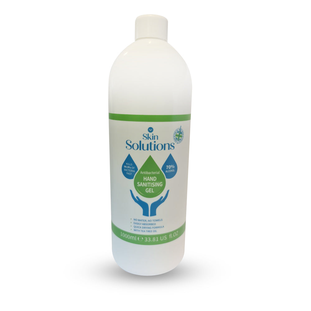 SKIN SOLUTIONS 1 Litre refill bottle Anti-Bacterial Gel with alcohol