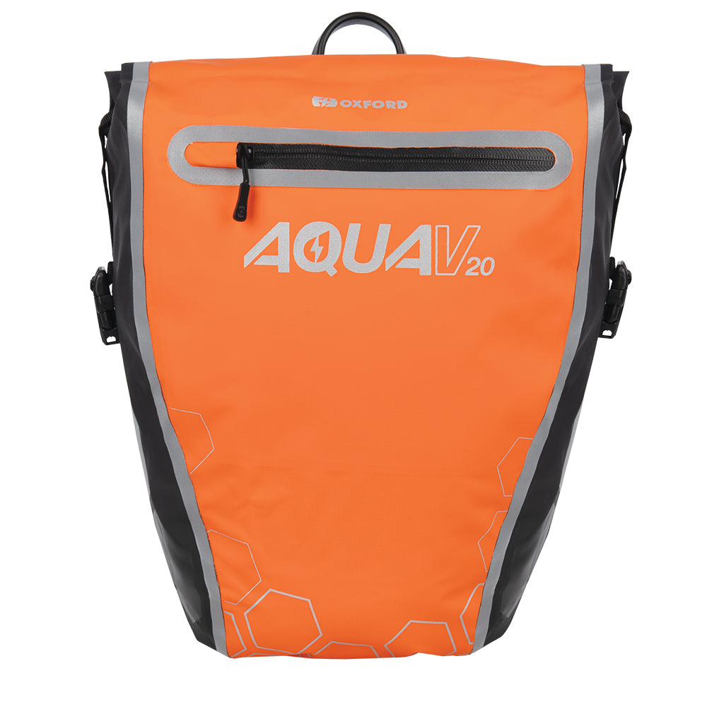 Oxford Aqua V 20 Single QR Pannier Bag Orange / Black