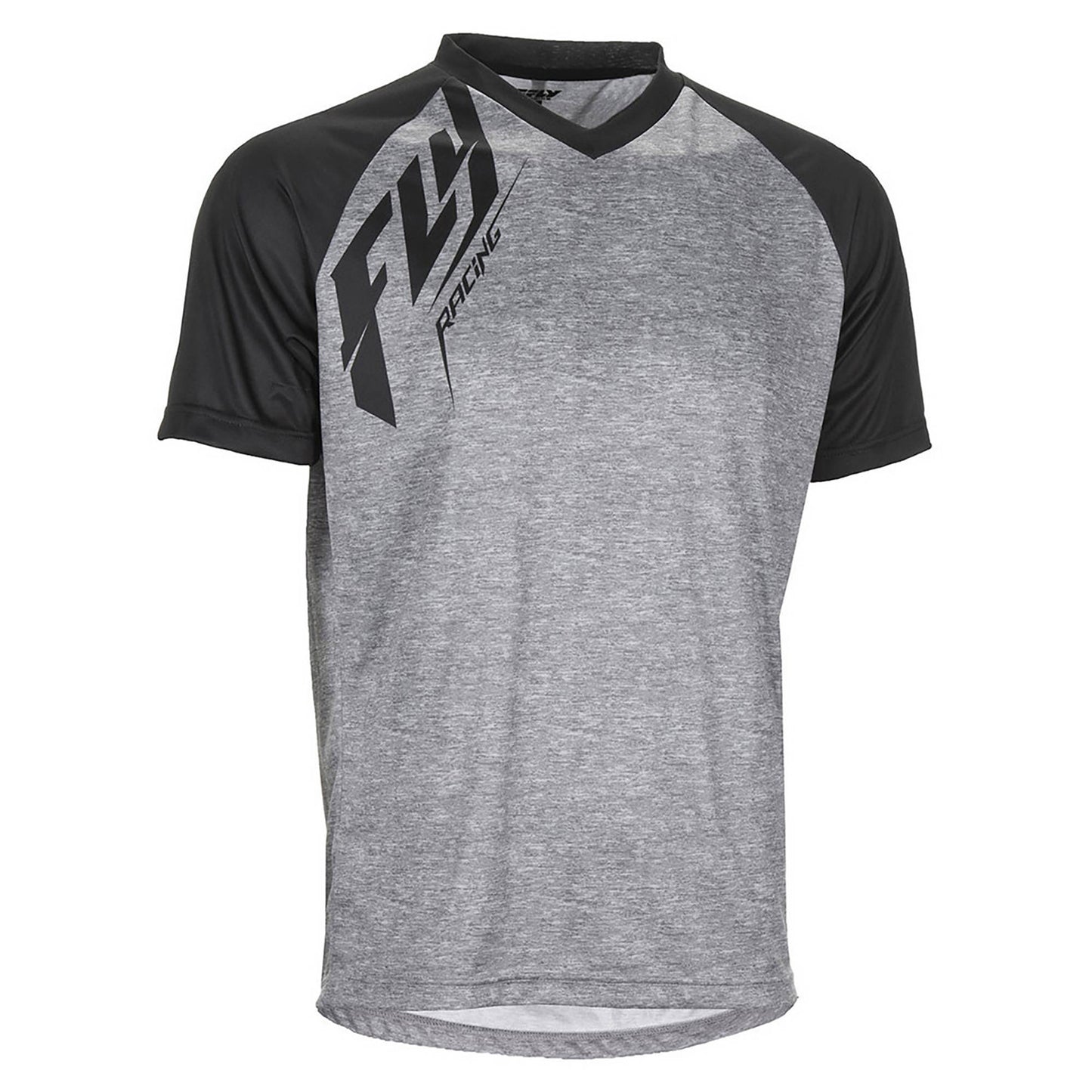 Fly Action Mountain Bike Jersey - Heather Grey / Black