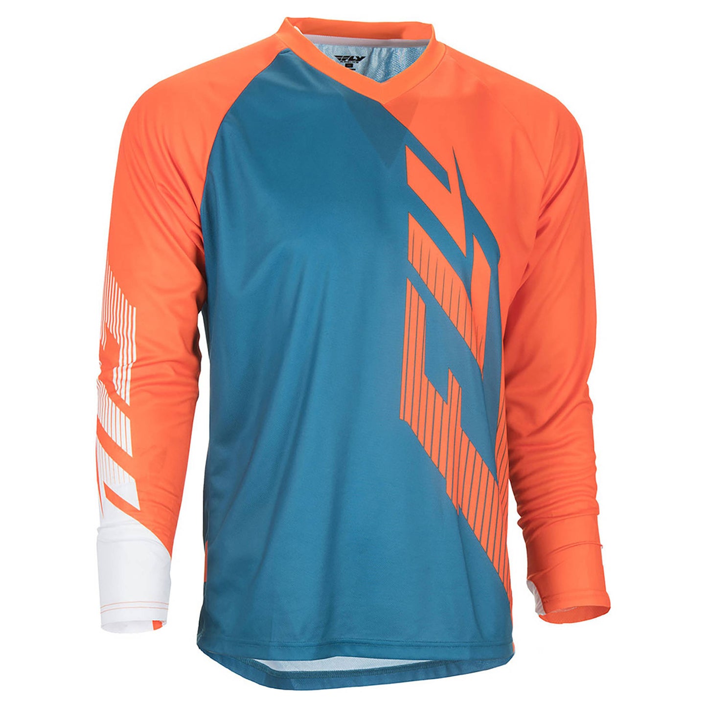 Fly Radium Mountain Bike Jersey - Dark Teal / Orange / White