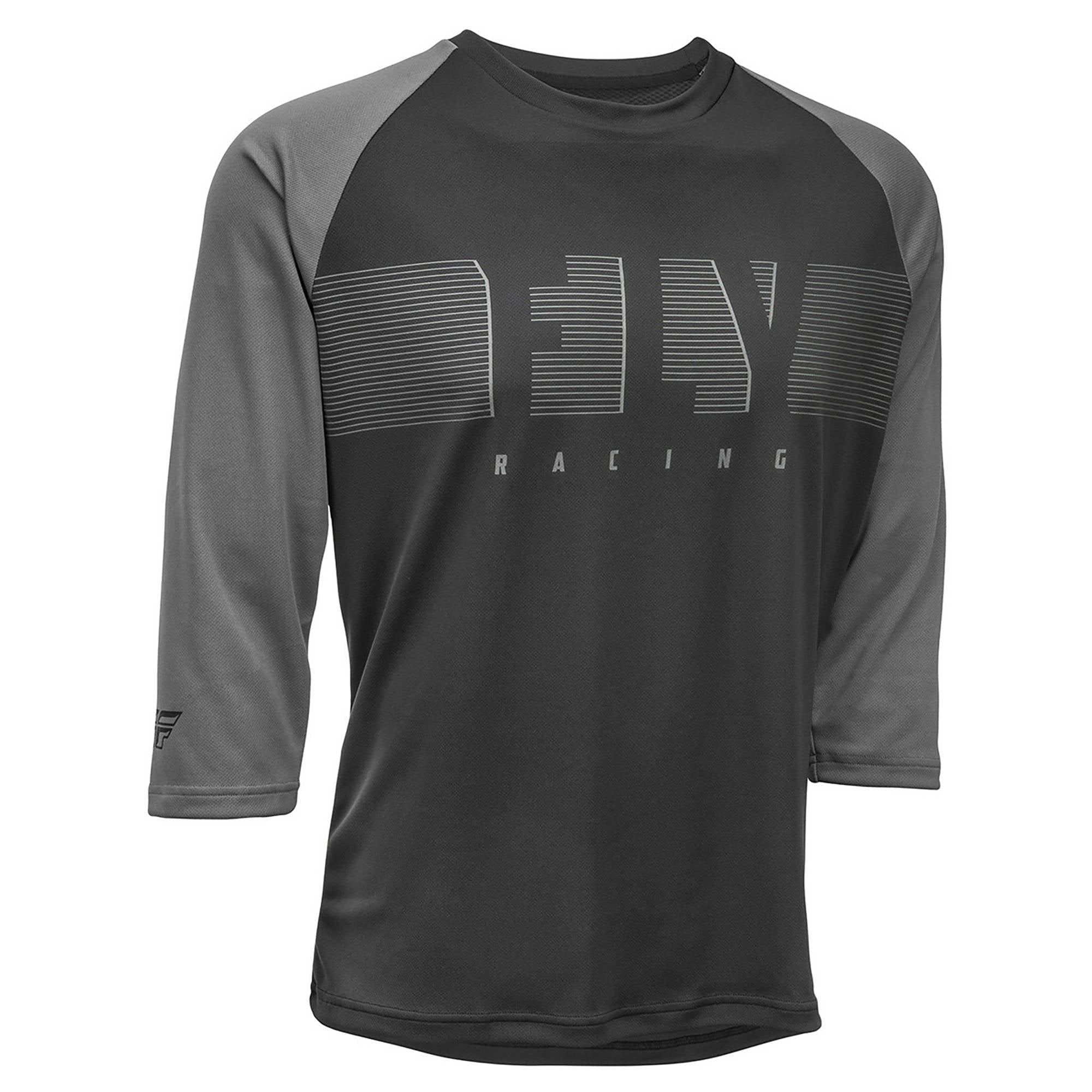 Fly Ripa 3 / 4 Jersey - Black / Charcoal Grey