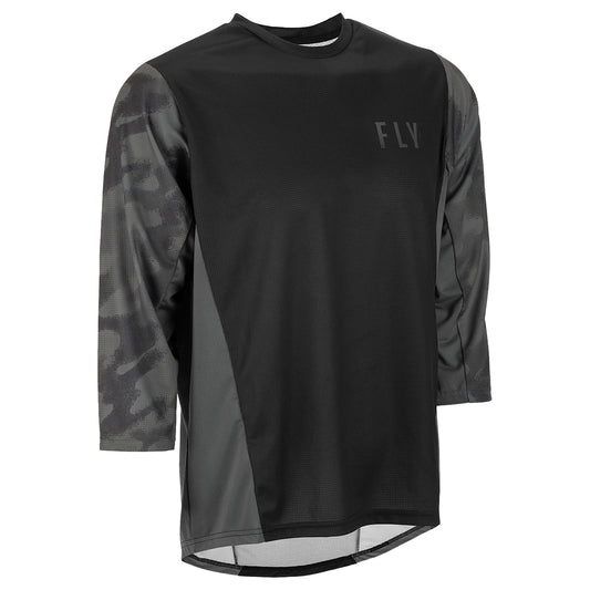 Fly Rippa 3 / 4 22 Mountain Bike Jersey - Black / Grey Camo