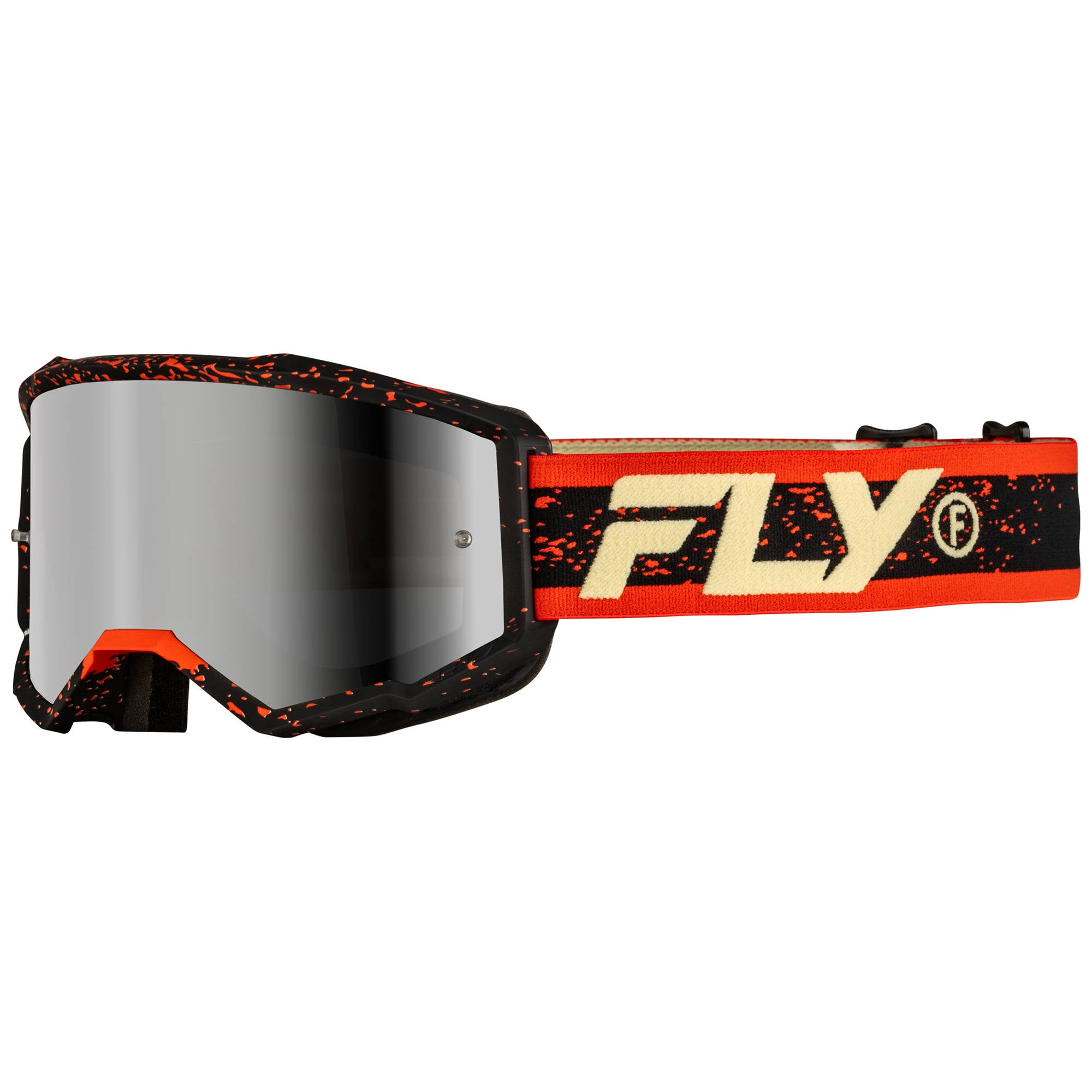 Fly Zone Goggles - Black / Red / Cream / Silver Mirror Lens