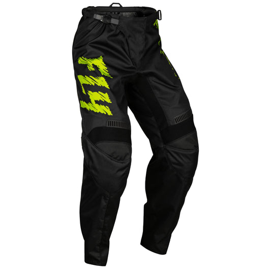 Fly F-16 2024 Youth Pants - Black / Neon Green / Light Grey