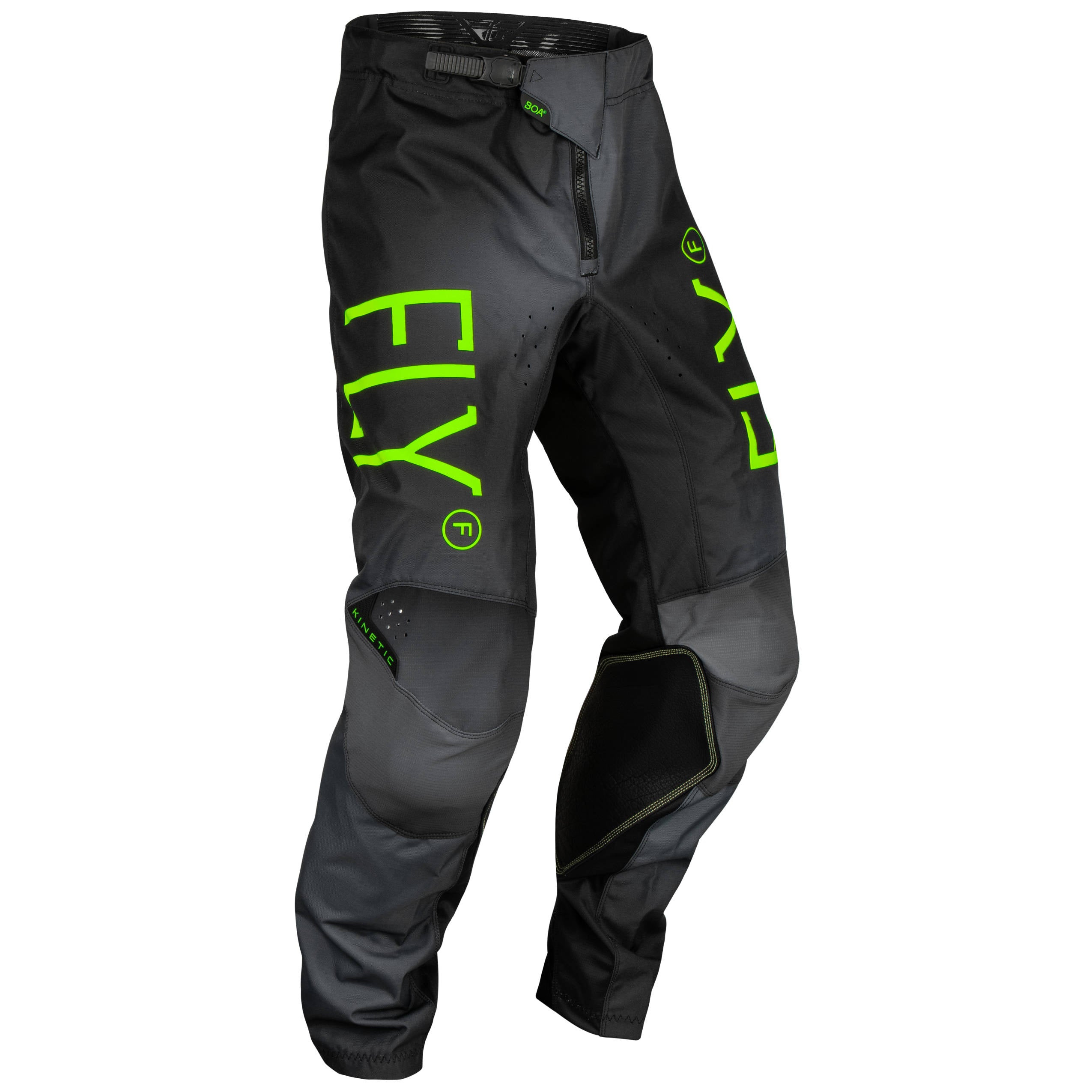 Fly Kinetic 2024 Prodigy Youth Pants - Charcoal / Neon Green / True Blue