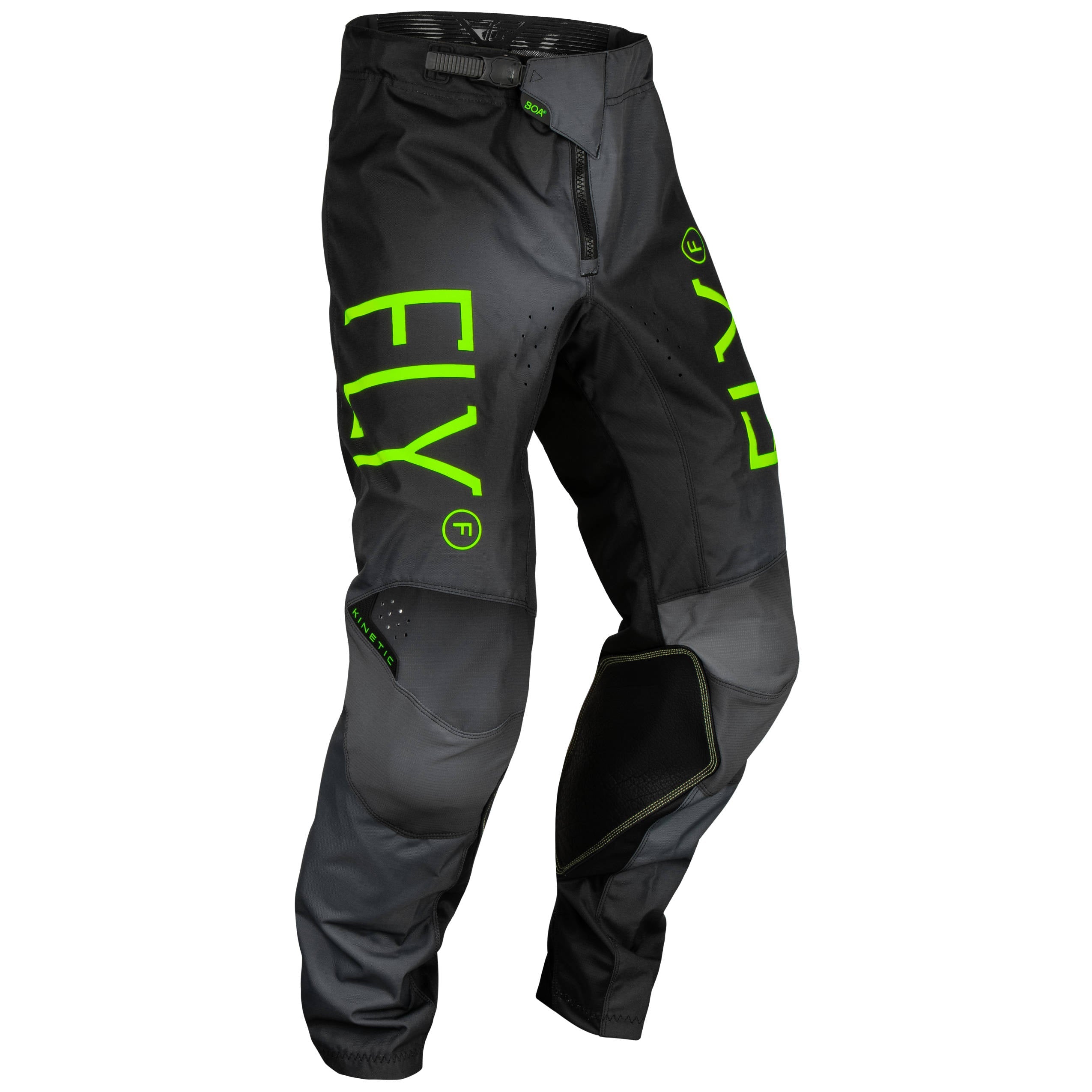 Fly Kinetic 2024 Prodigy Youth Pants - Charcoal / Neon Green / True Blue