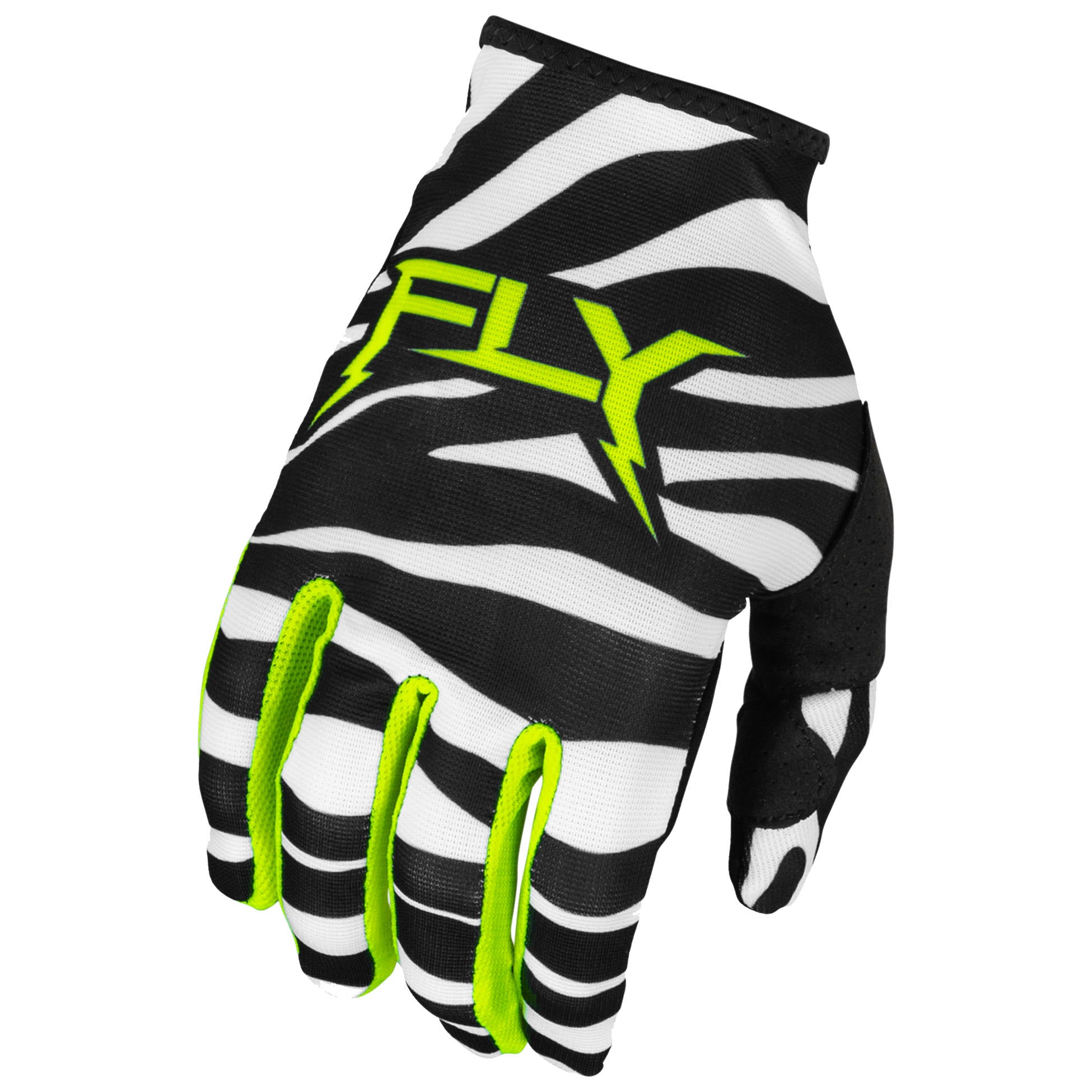 Fly Lite 2024 Gloves - Uncaged Black / White / Neon Green