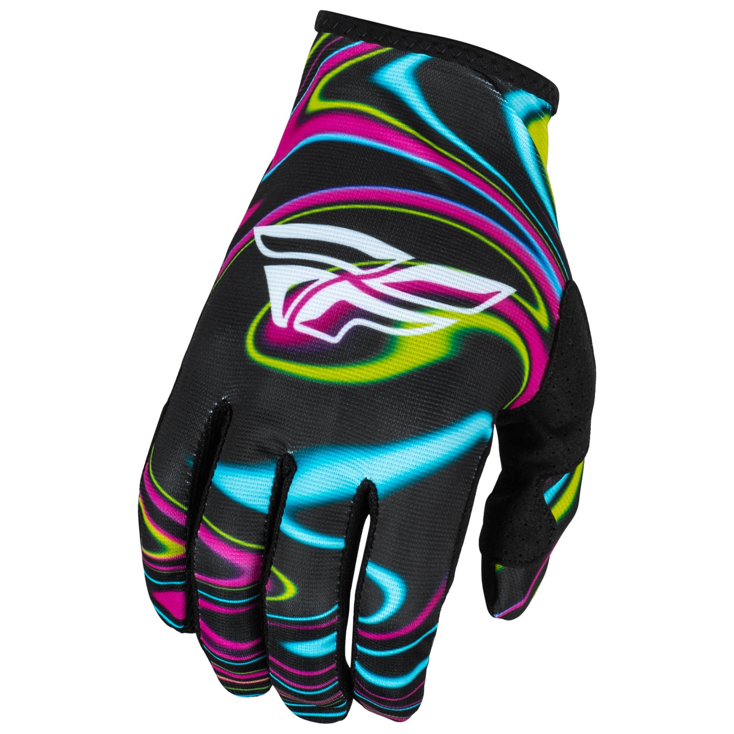 Fly Lite 2024 Gloves - Warped Black / Pink / Electric Blue