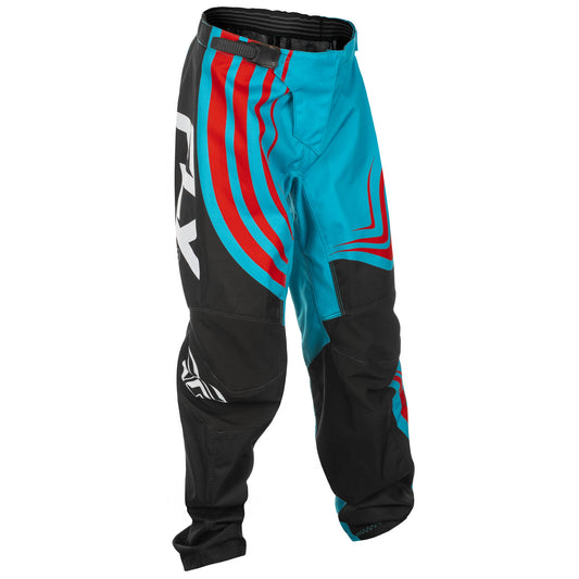 Fly F-16 2025 Youth Pants - Cyan / Black / Red