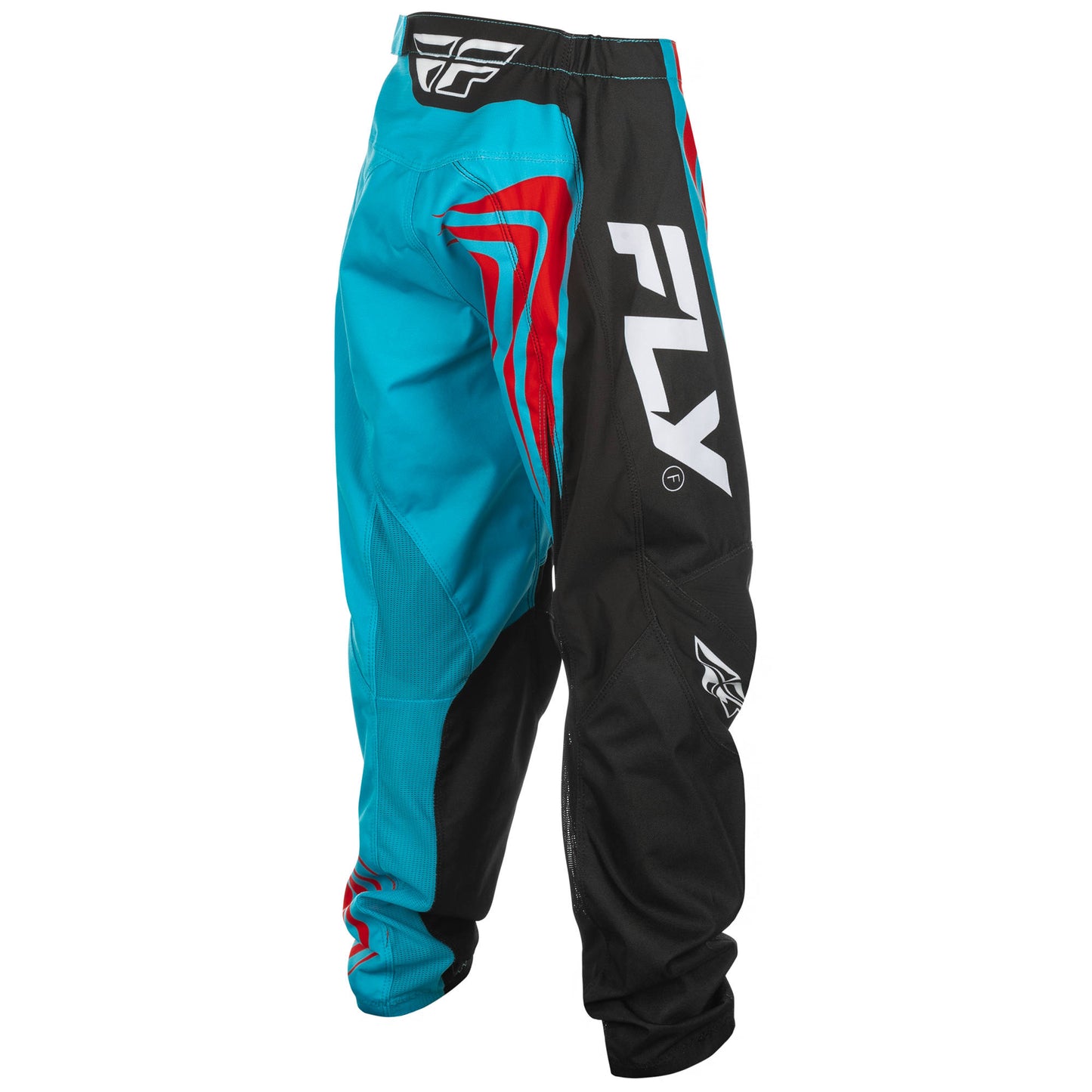 Fly F-16 2025 Youth Pants - Cyan / Black / Red