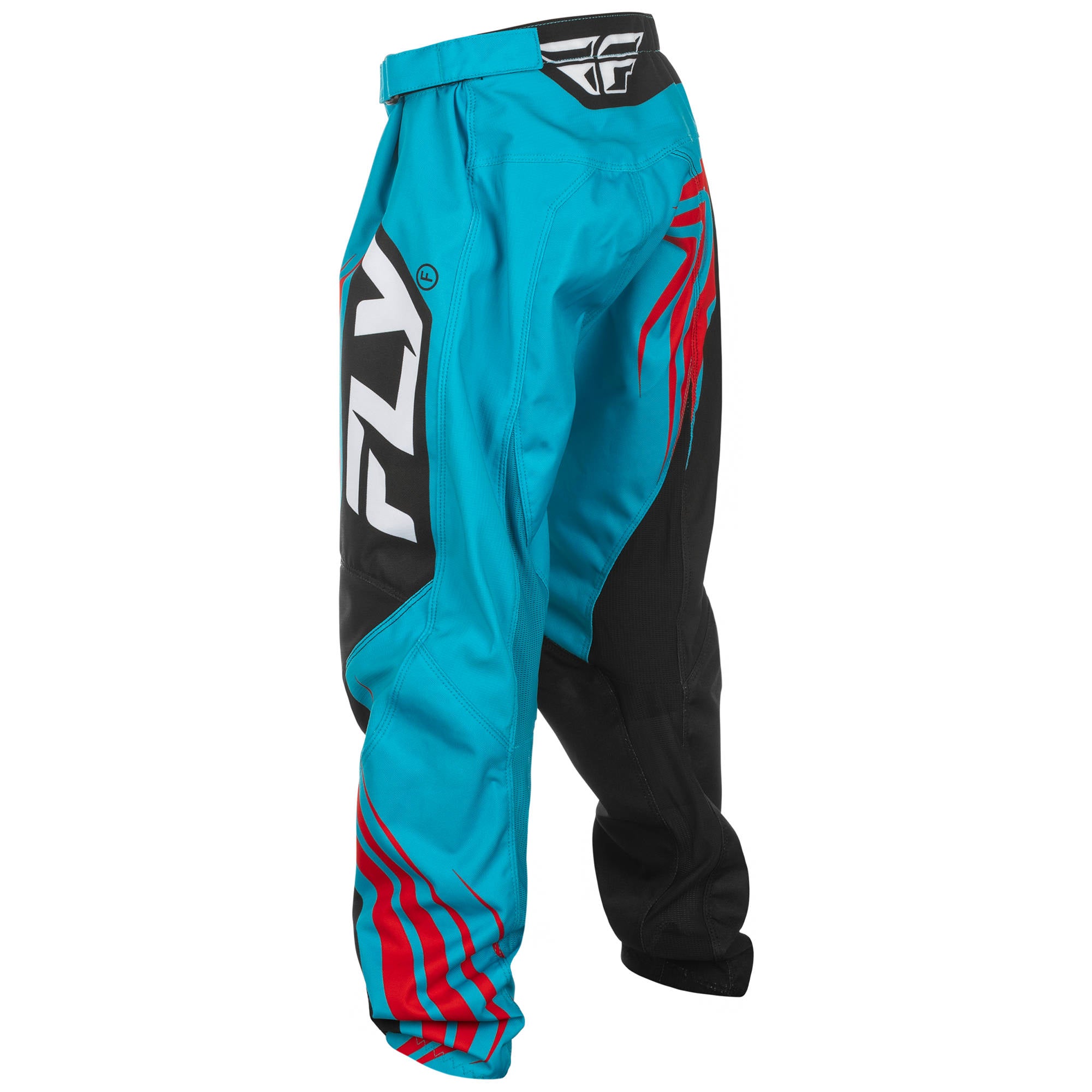 Fly F-16 2025 Youth Pants - Cyan / Black / Red