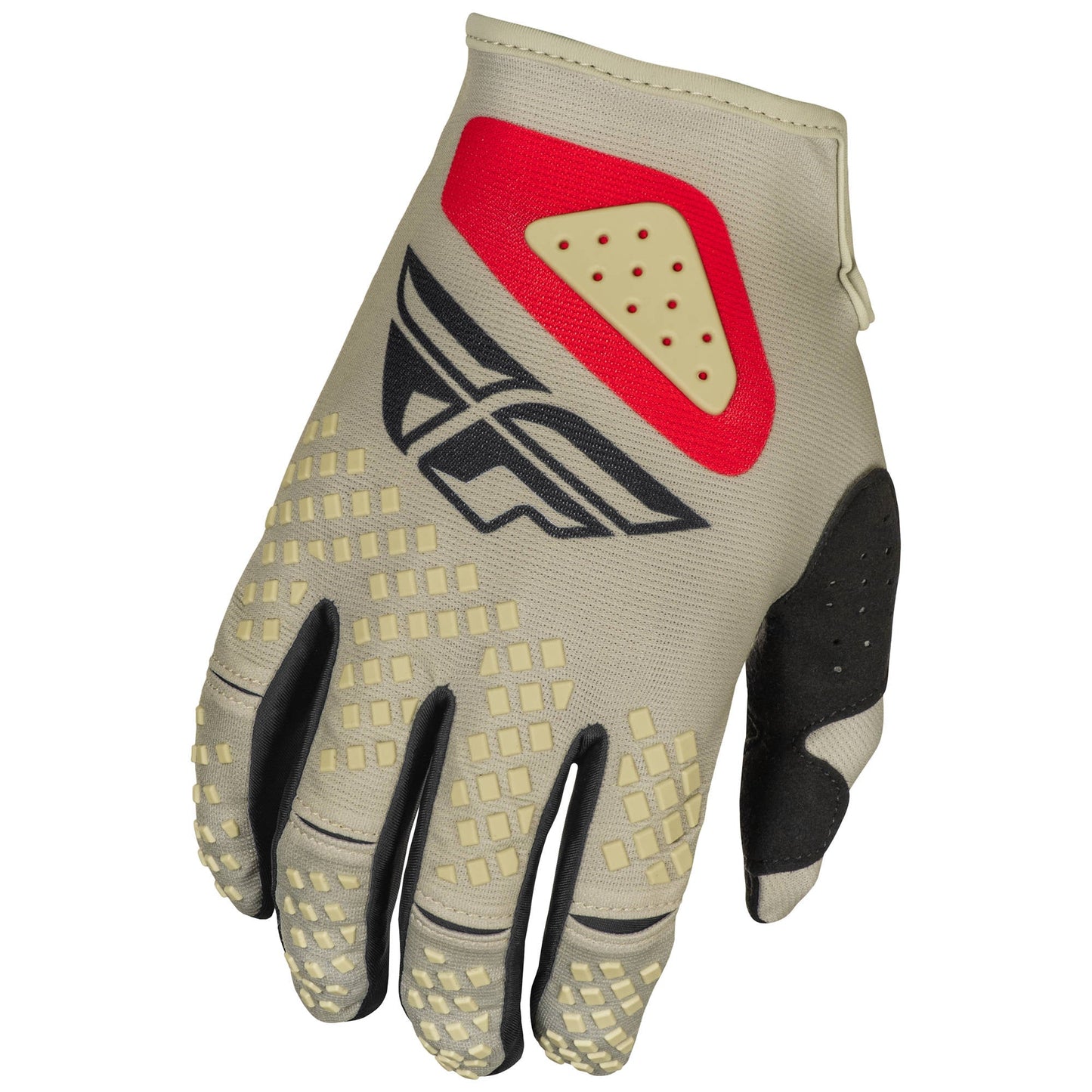 Fly Kinetic 2025 Sym Gloves - Light Grey / Red / Black