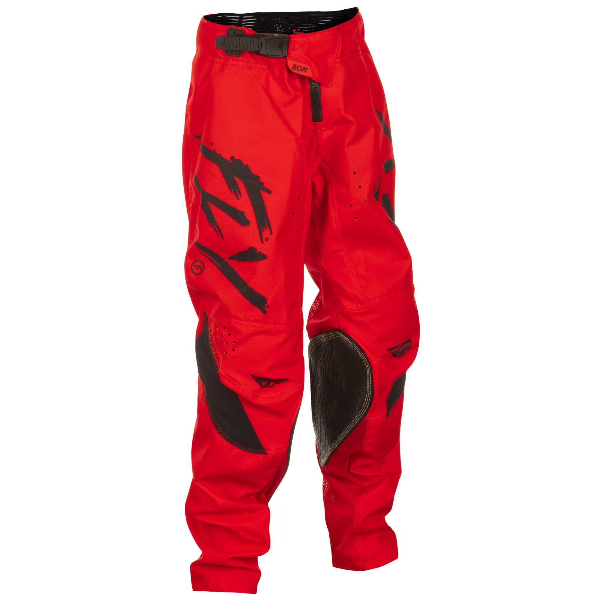 Fly Kinetic 2025 Stoke Youth Pants - Red / Black