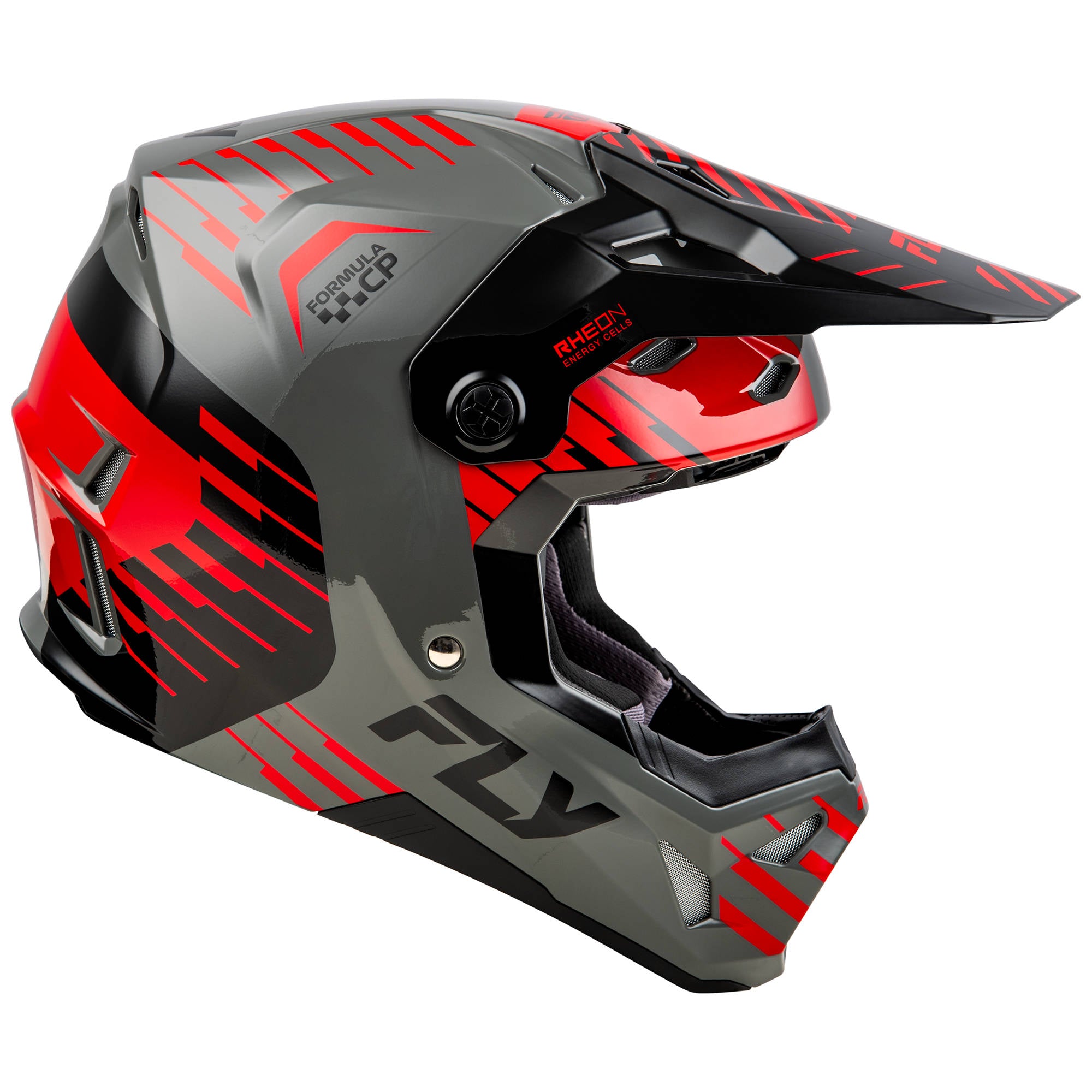 Fly Formula CP Slice Helmet - Grey / Red / Black