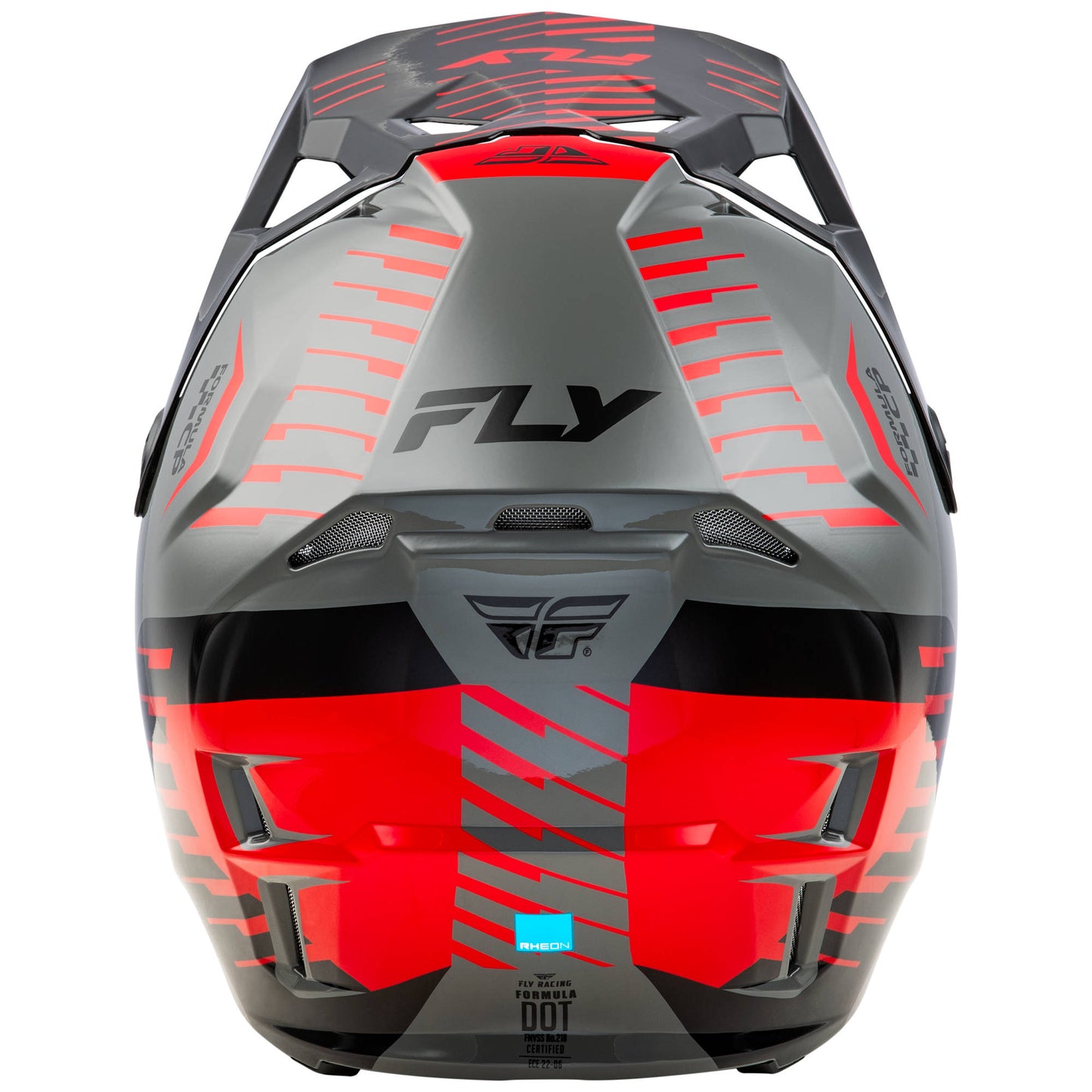 Fly Formula CP Slice Helmet - Grey / Red / Black