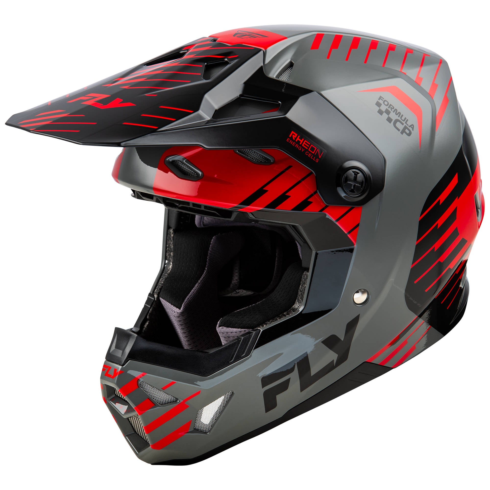 Fly Formula CP Slice Helmet - Grey / Red / Black
