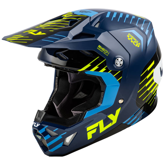 Fly Formula CP Slice Helmet - Navy / Hi-Viz / White
