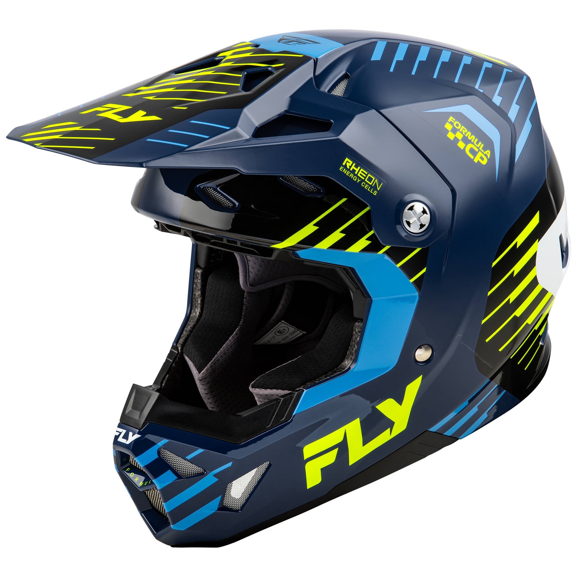 Fly Formula CP Slice Helmet - Navy / Hi-Viz / White