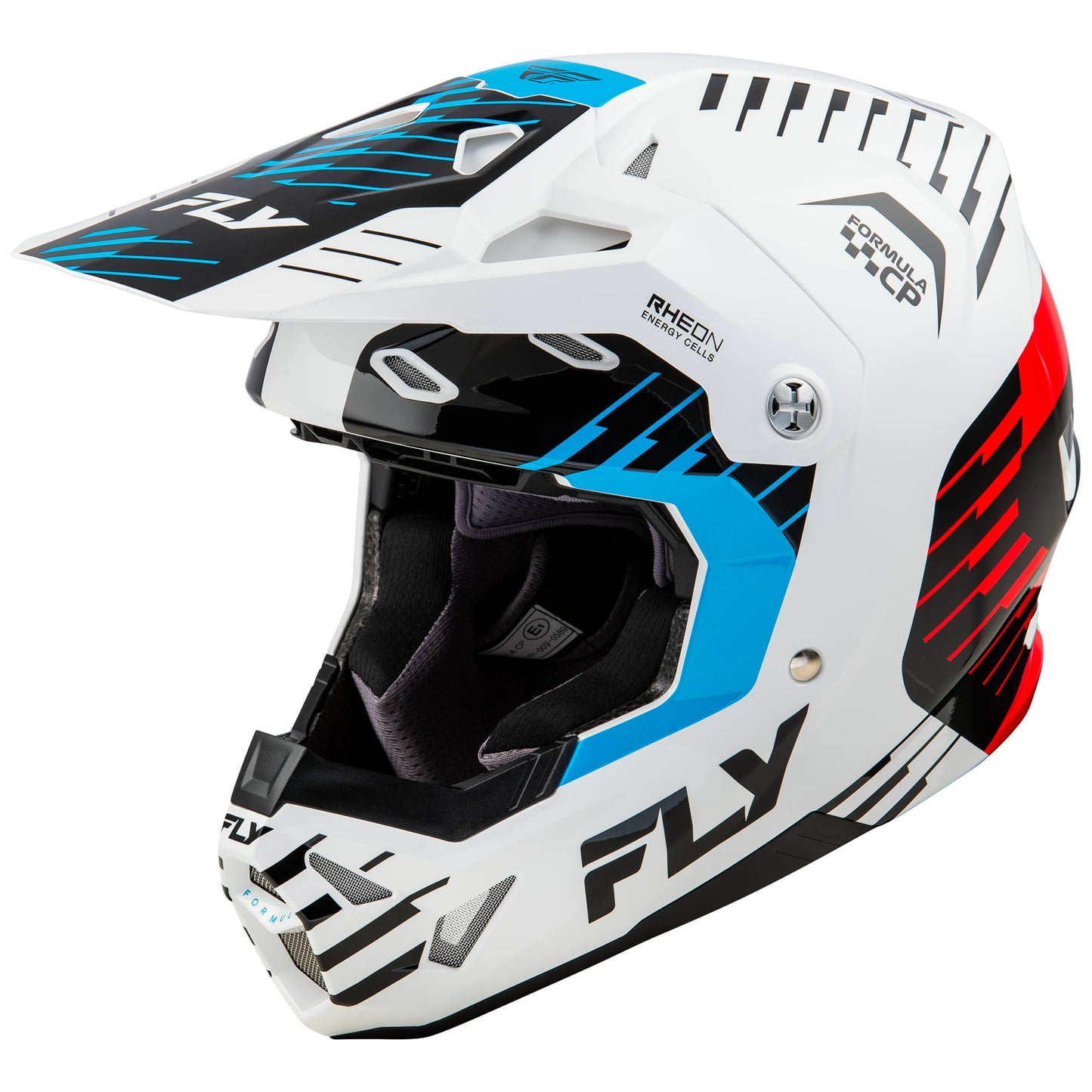 Fly Formula CP Slice Helmet - White / Red / Cyan