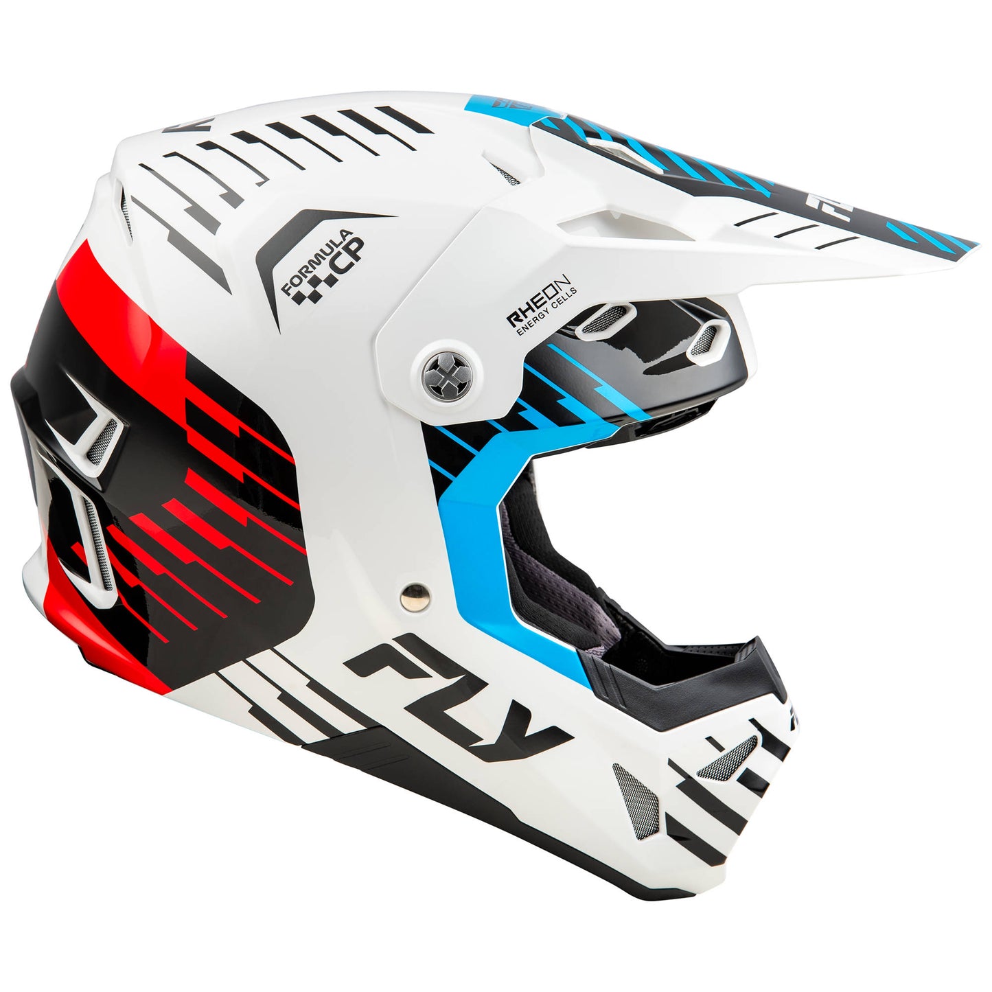 Fly Formula CP Slice Helmet - White / Red / Cyan