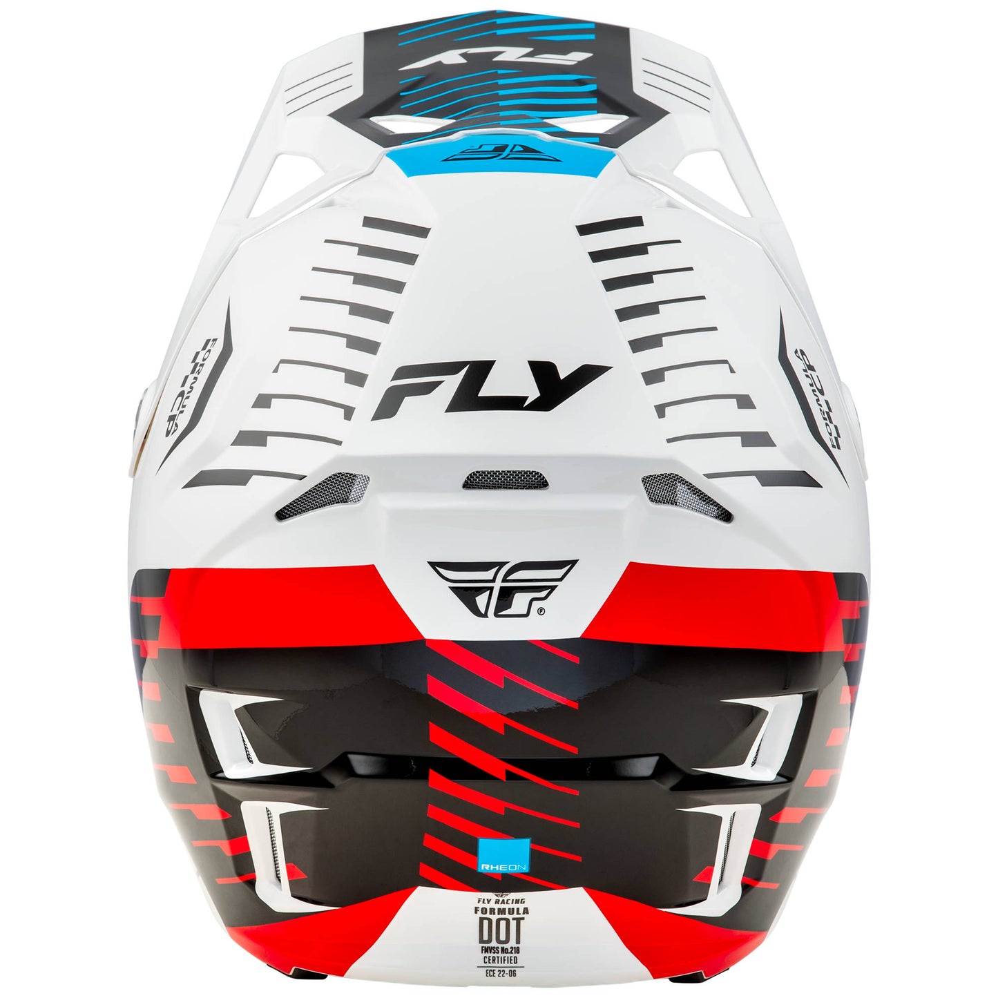 Fly Formula CP Slice Helmet - White / Red / Cyan