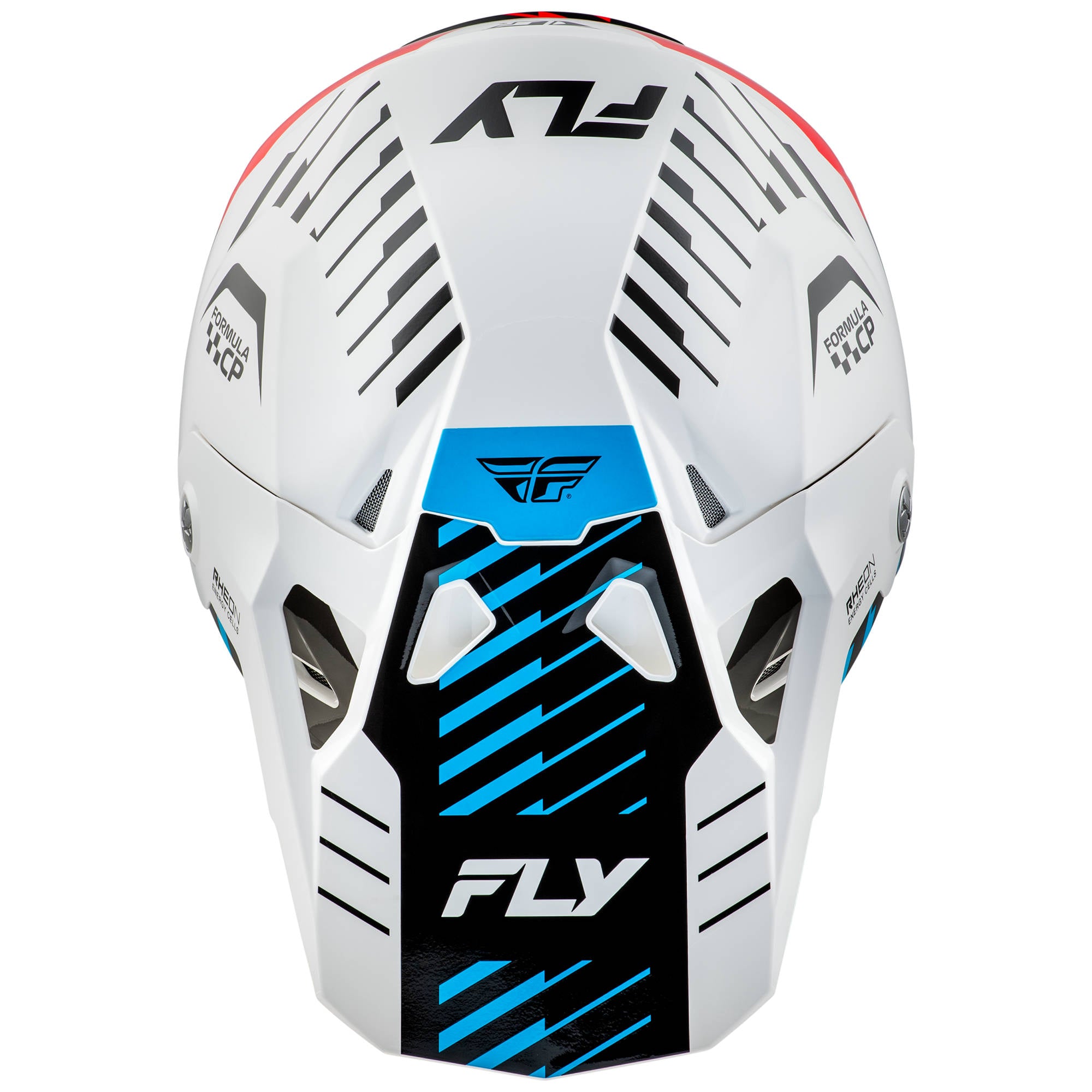 Fly Formula CP Slice Helmet - White / Red / Cyan