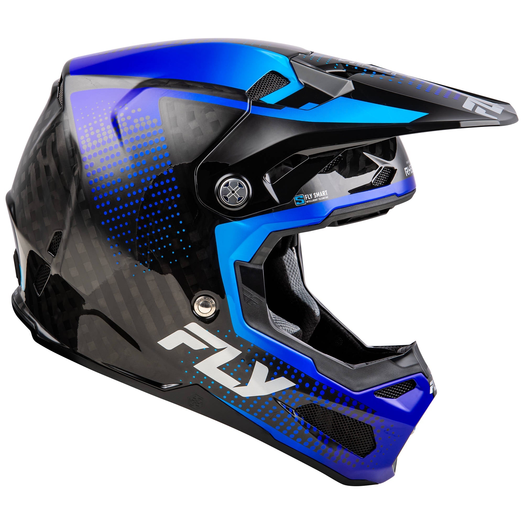 Fly Formula S Protocol Carbon Helmet - Black Carbon / Blue