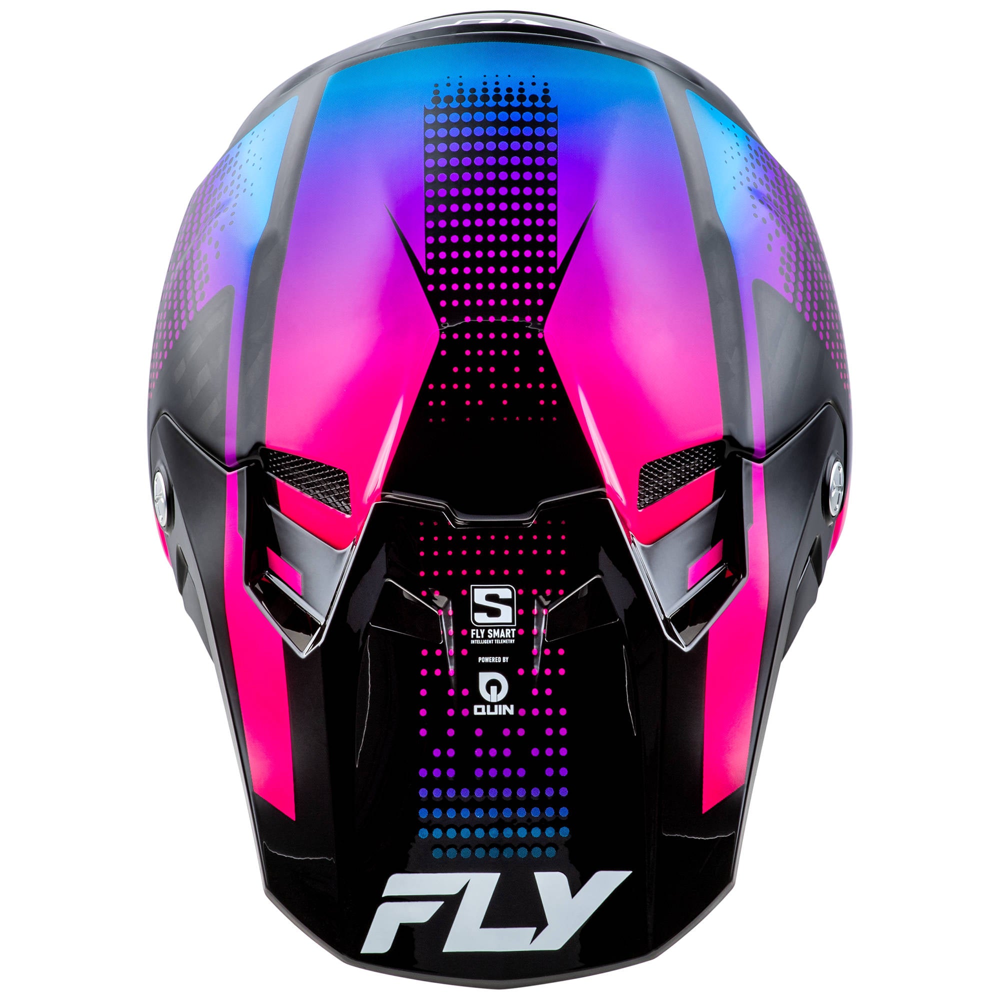 Fly Formula S Protocol Carbon Helmet - Black Carbon / Blue / Pink