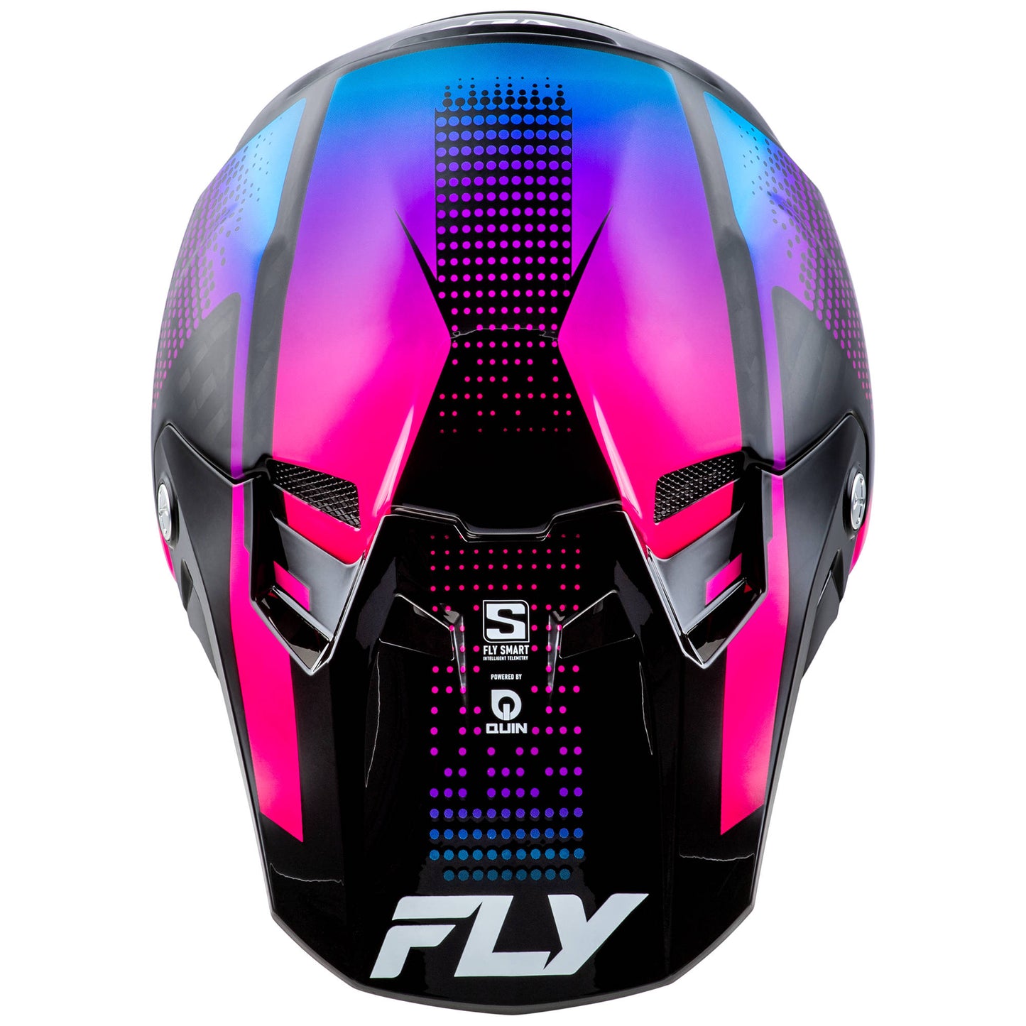 Fly Formula S Protocol Carbon Helmet - Black Carbon / Blue / Pink