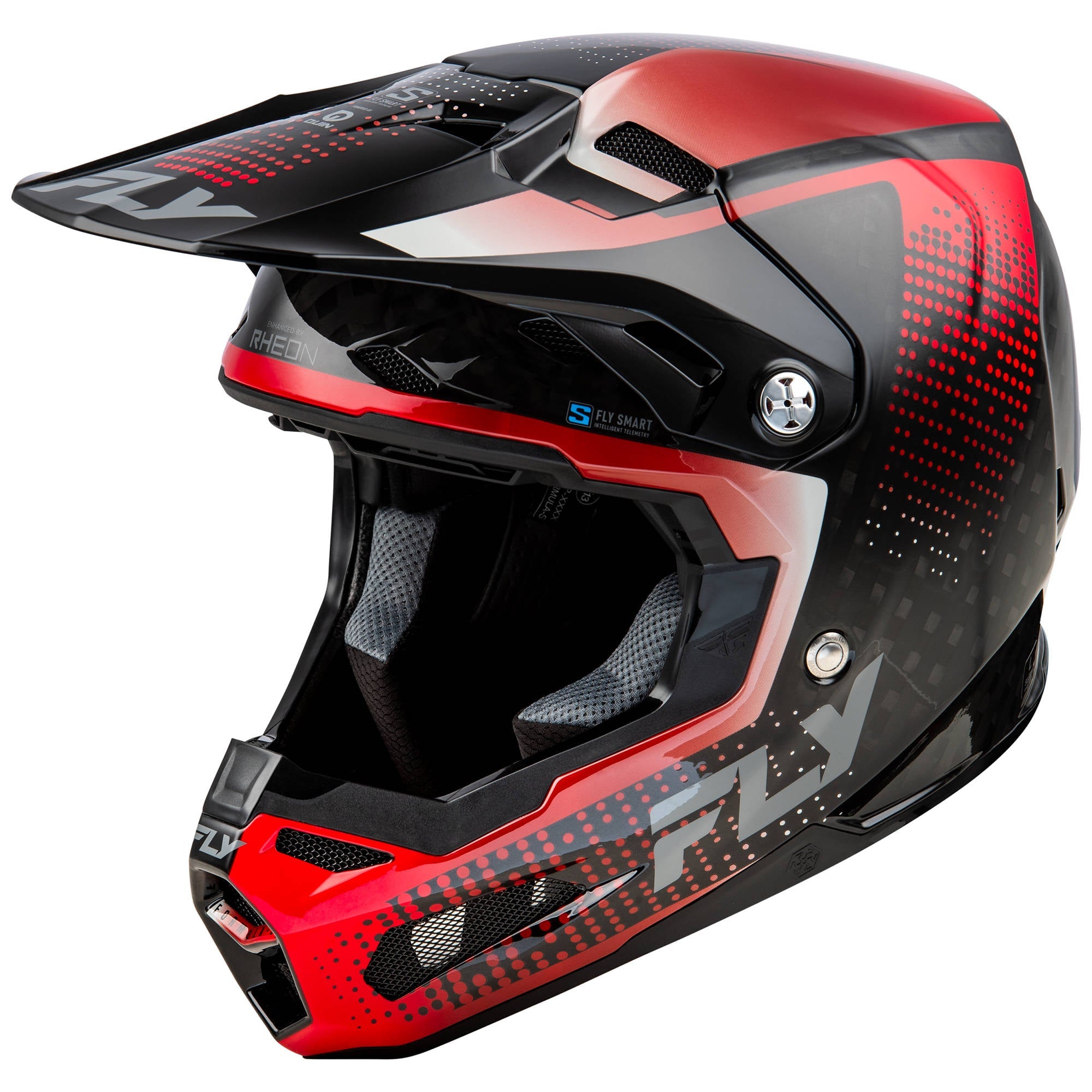 Fly Formula S Protocol Carbon Helmet - Black Carbon / Red