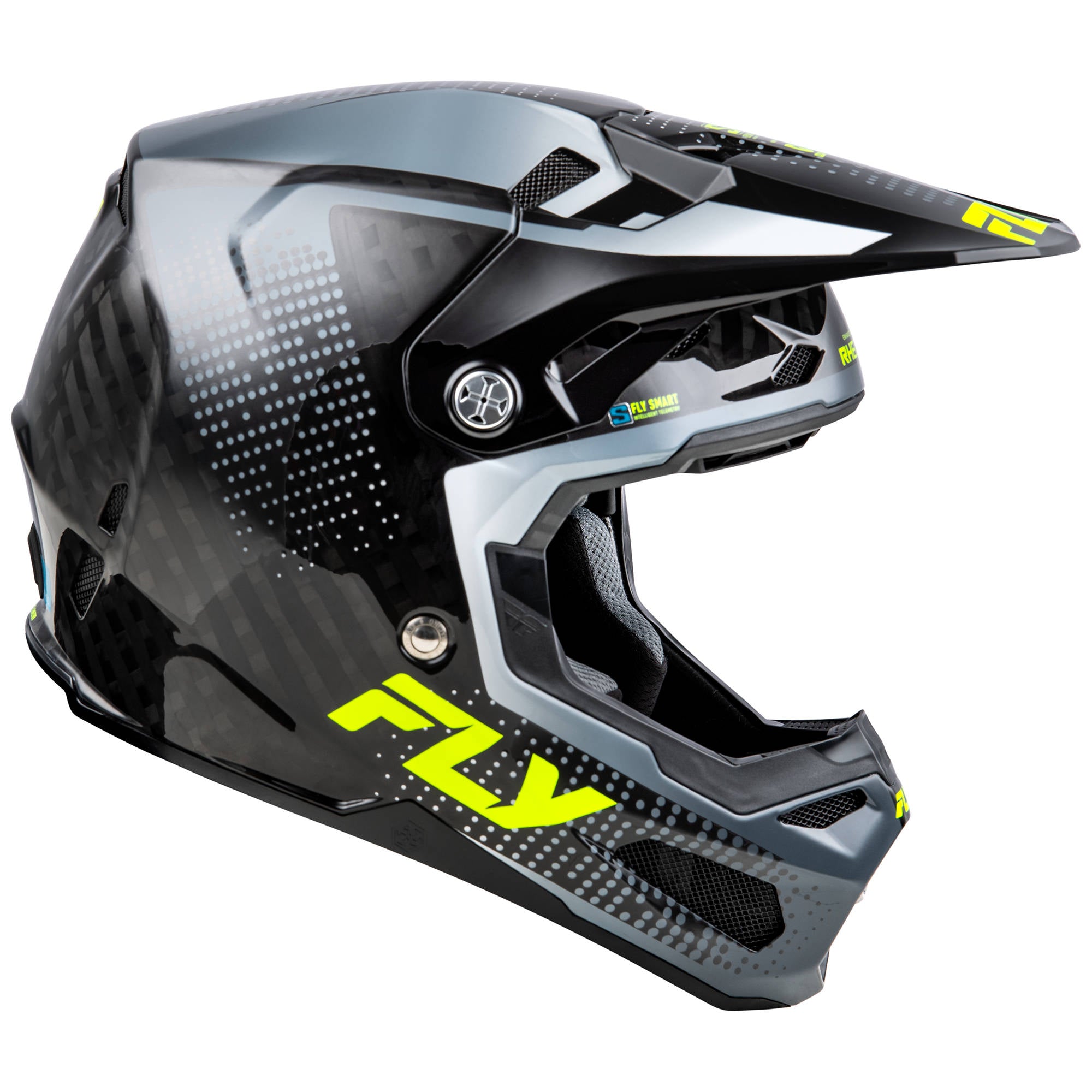 Fly Formula S Protocol Carbon Helmet - Black Carbon / Grey / Hi-Viz