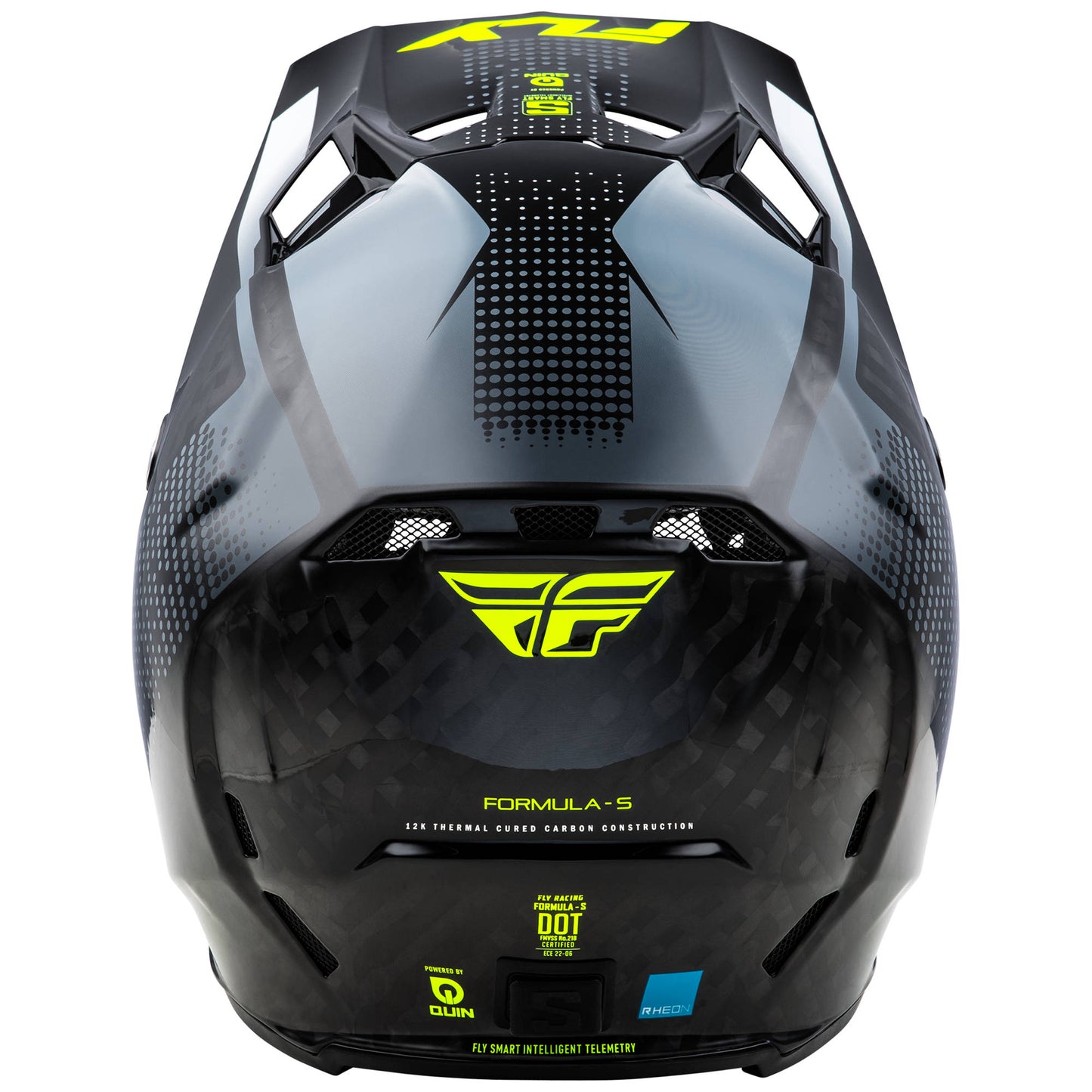Fly Formula S Protocol Carbon Helmet - Black Carbon / Grey / Hi-Viz