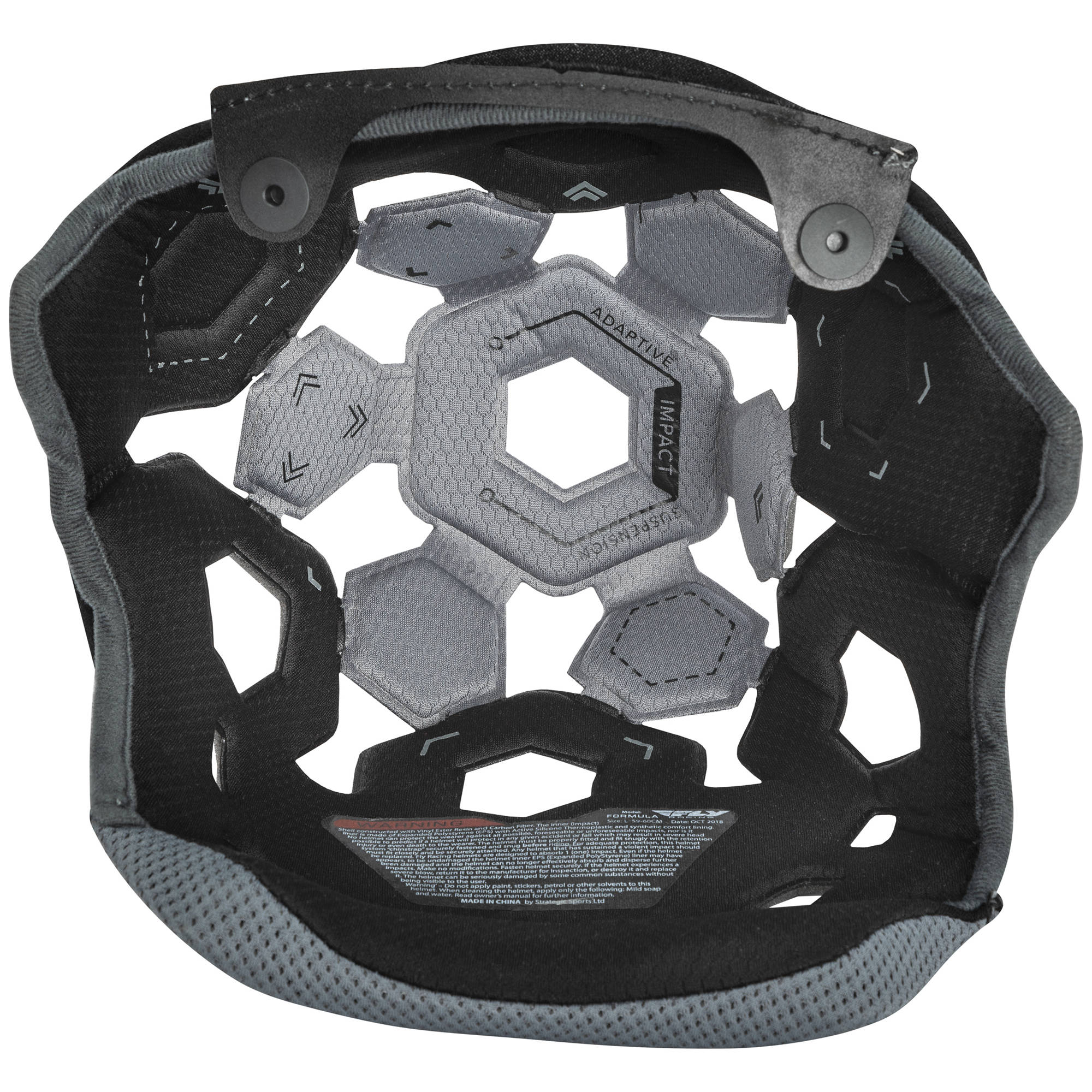 Fly Formula / Formula S Top Pad Liner - Black / Cool Grey