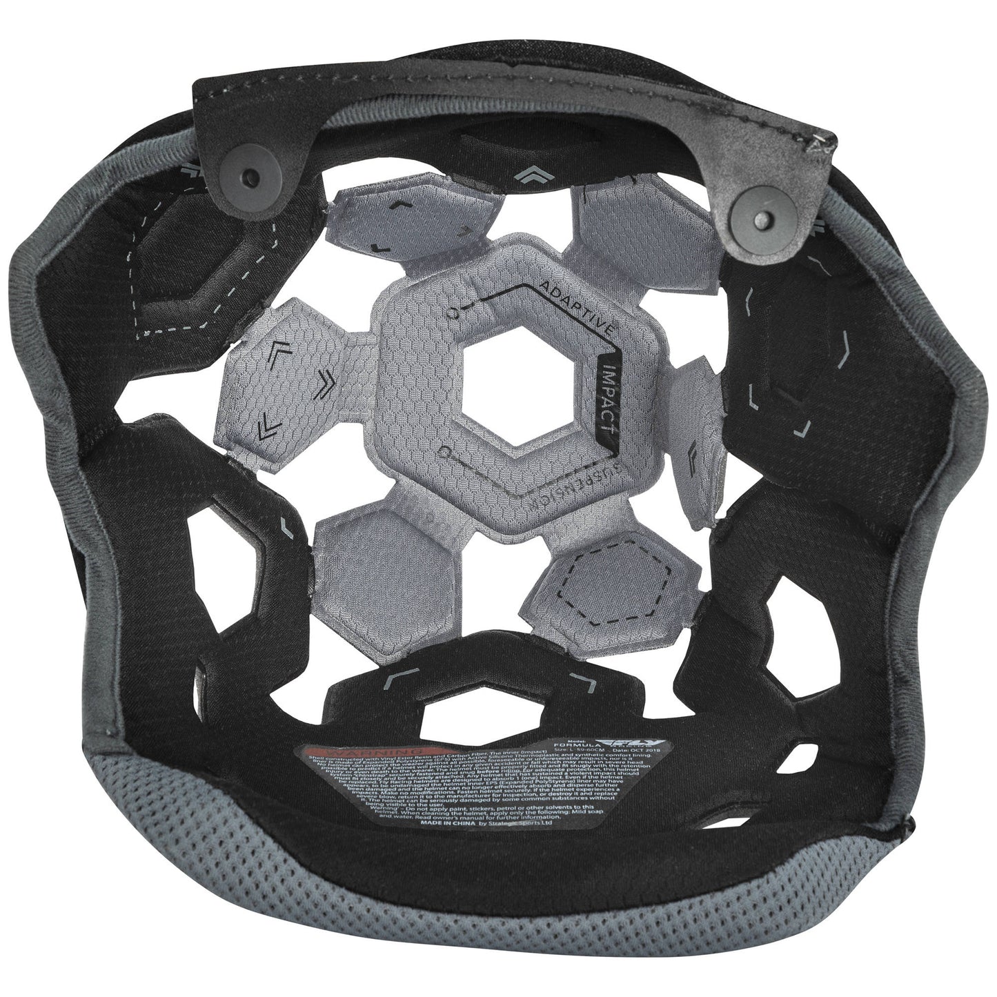 Fly Formula / Formula S Top Pad Liner - Black / Cool Grey